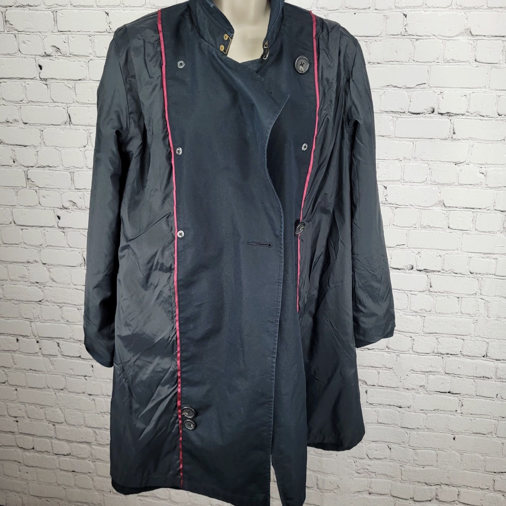 Vintage L.L. Bean Trench Coat Women Small S Navy Cotton Blend Lined Pockets Buttoned Lightweight Classic Outdoor Size S / US 4 / IT 40 - 4 Thumbnail