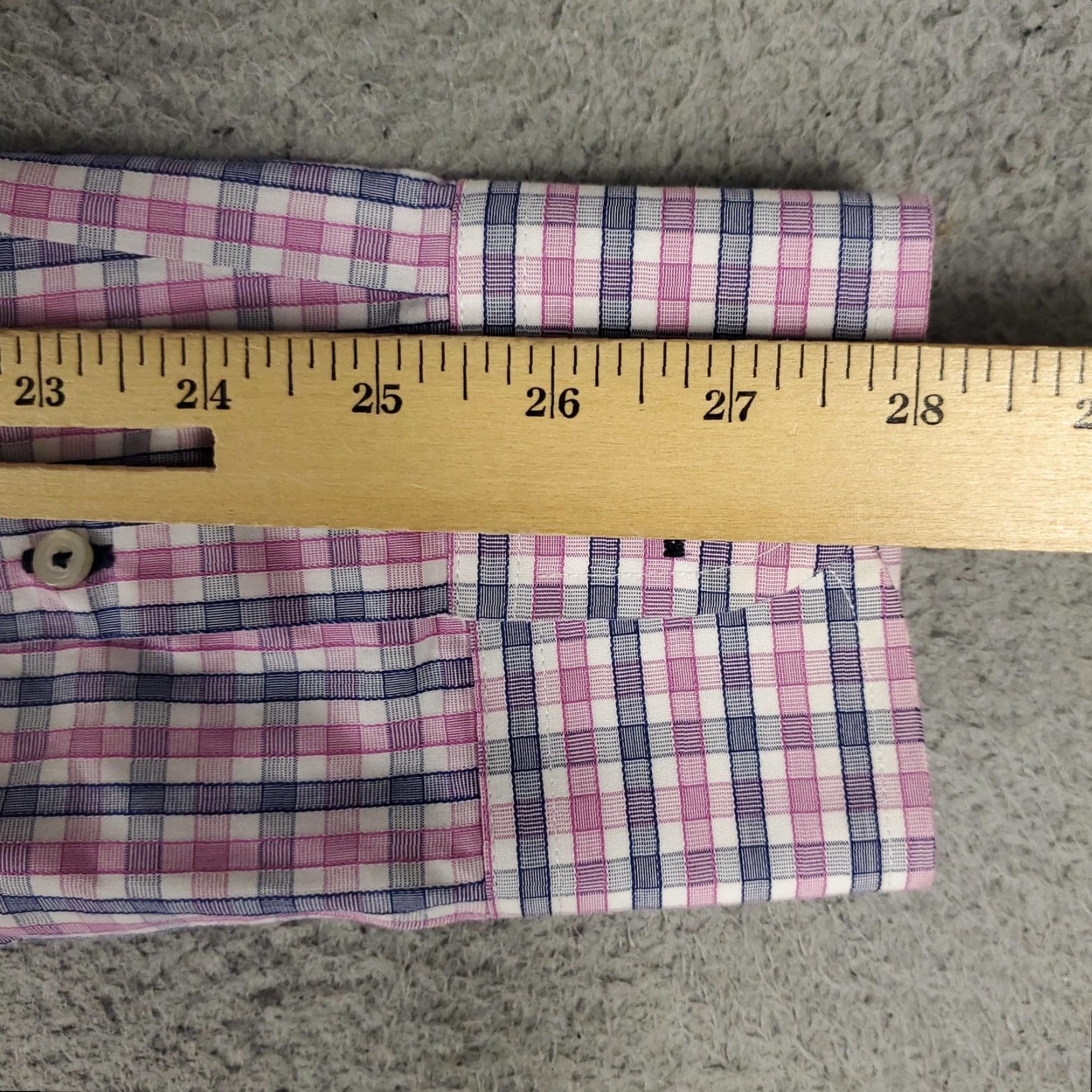 UNTUCKit UNTUCKit Shirt Mens LT Big & Tall Pink Blue Check Slim Fit Wrinkle Free Size US L / EU 52-54 / 3 - 6 Thumbnail