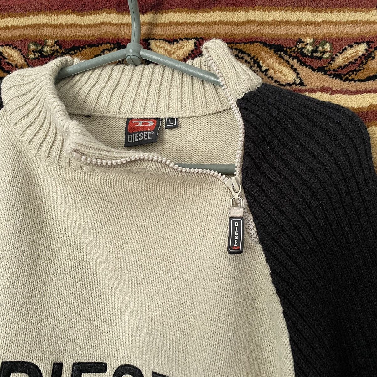 Diesel Grail Vintage Diesel 90’s Big Logo Y2K 1/3 Zip Sweater Size US L / EU 52-54 / 3 - 8 Thumbnail