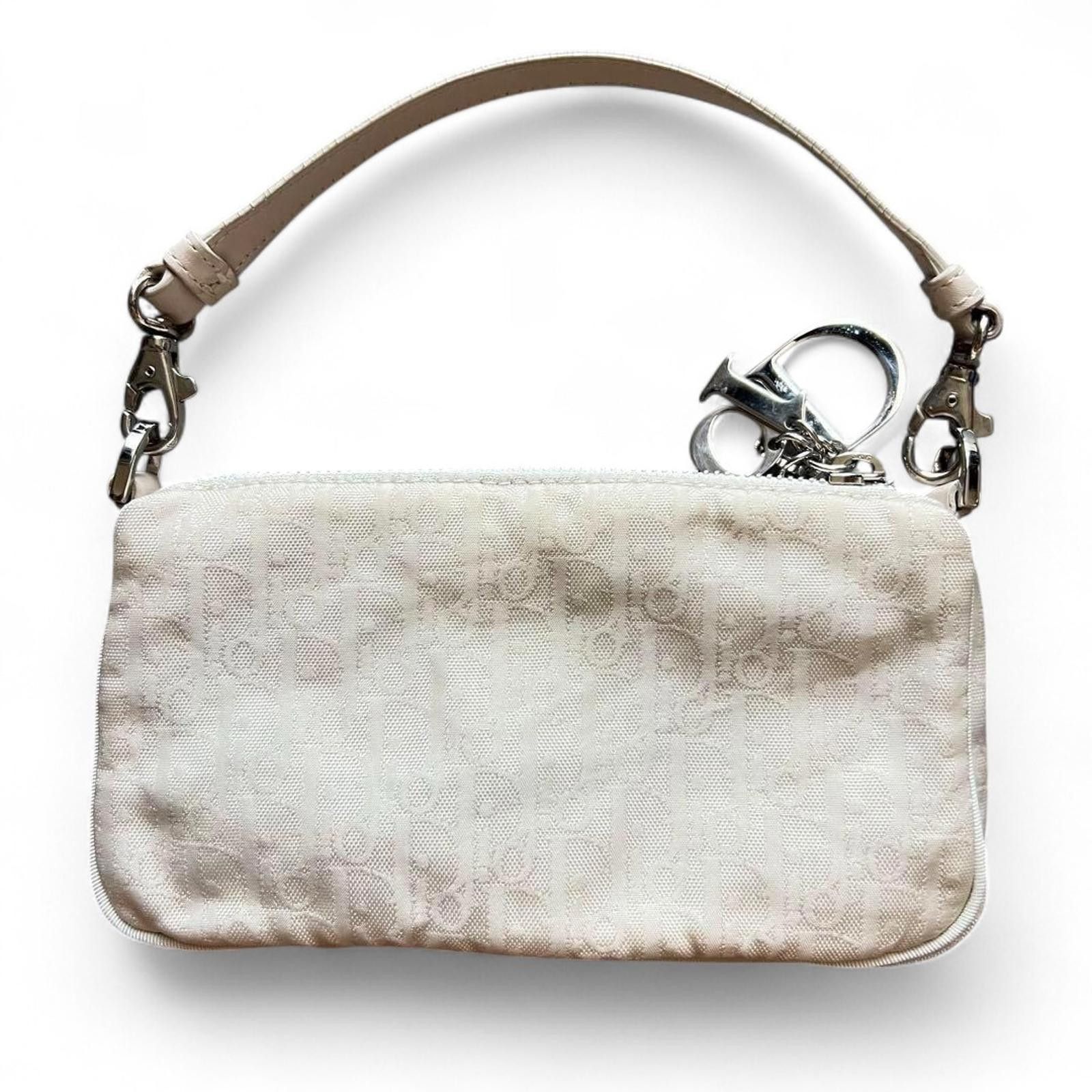 Christian Dior Monsieur Dior - White Monogram Shoulder Bag with Silver Hardware Size ONE SIZE - 3 Thumbnail