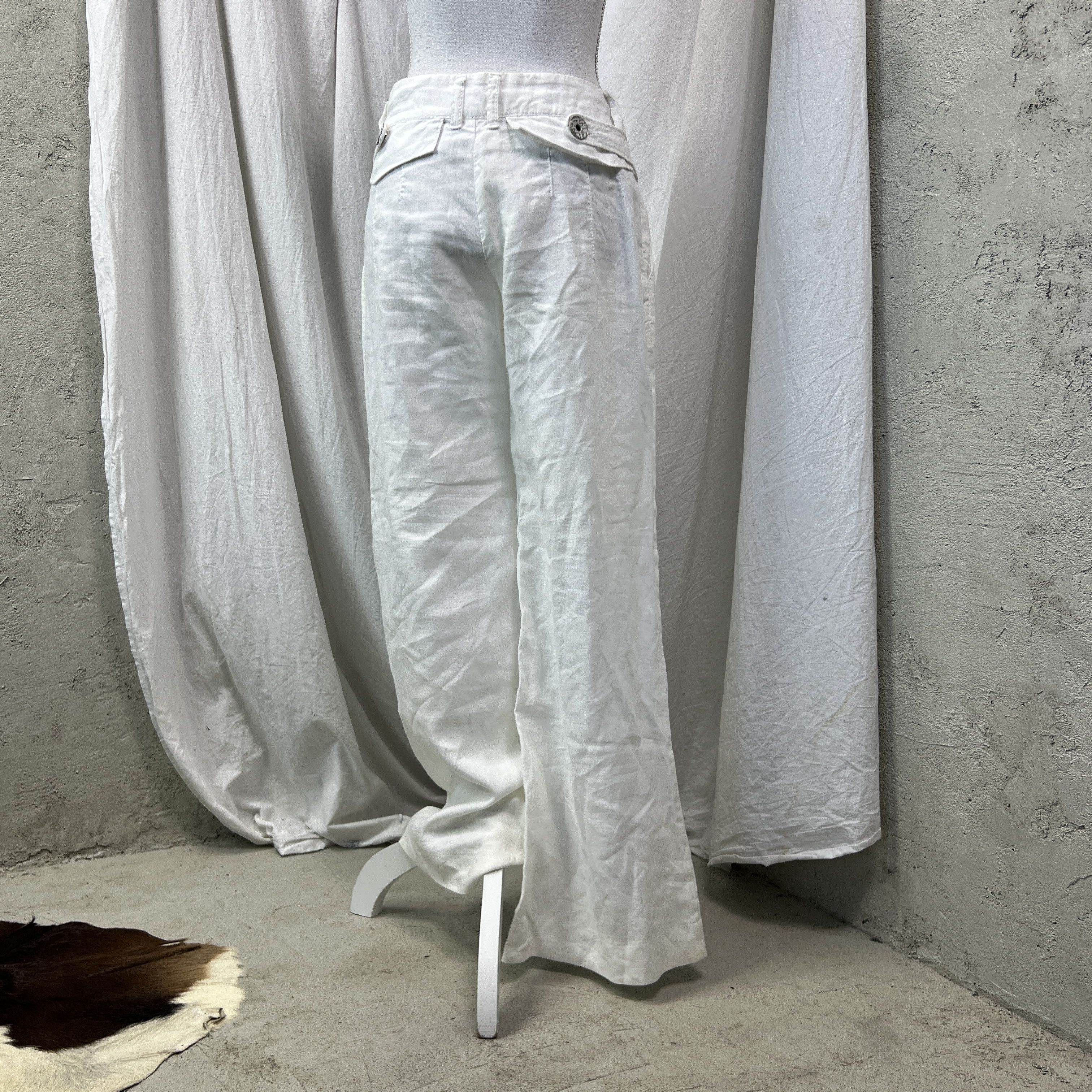 Miss Sixty Vintage Casual Preppy Linen Miss Sixty Pants Y2K Size 26" / US 2 / IT 38 - 8 Thumbnail