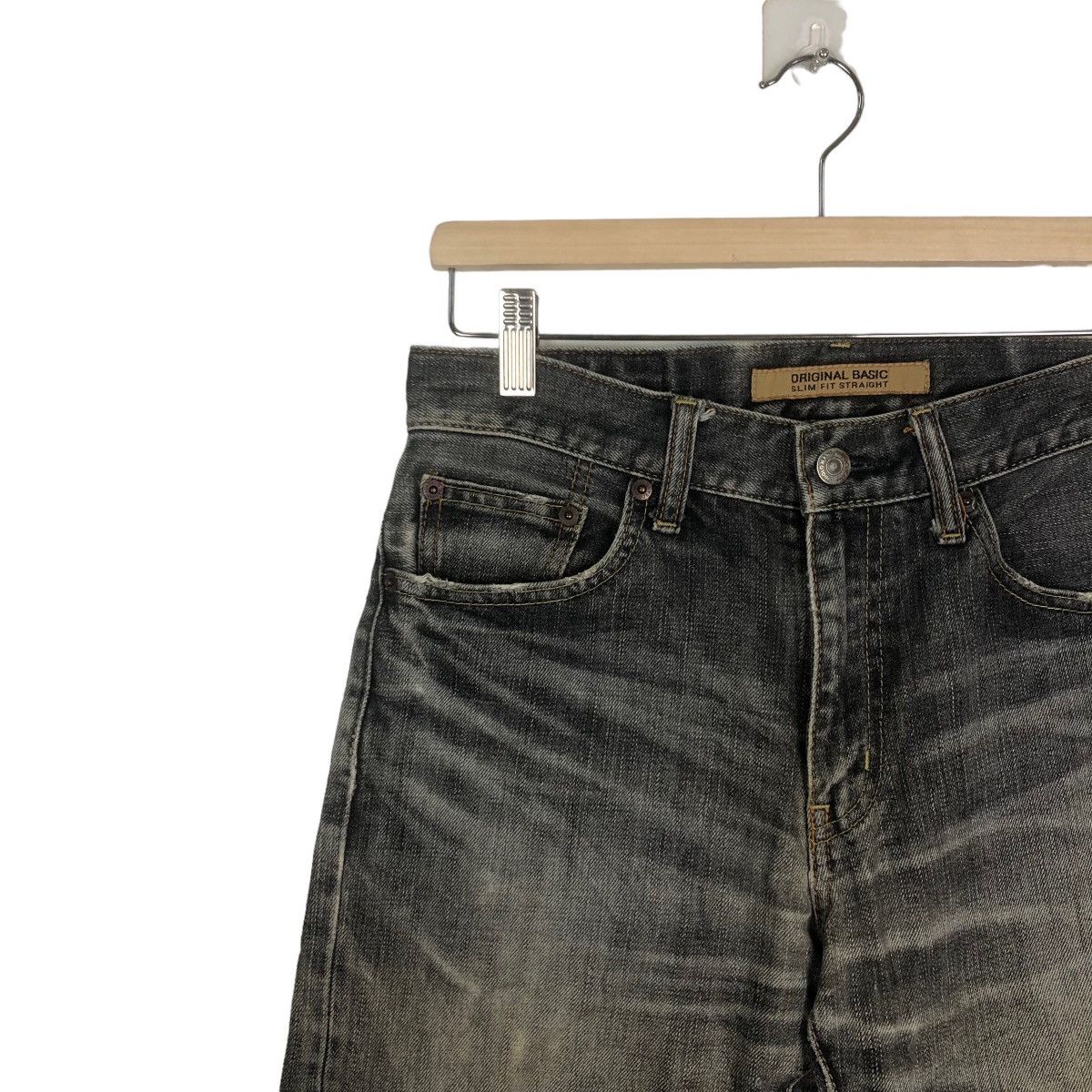 Japanese Brand RARE DISTRESSED DENIM PUNK UNIQLO SLIM FIT STRAIGHT Size US 30 / EU 46 - 5 Thumbnail