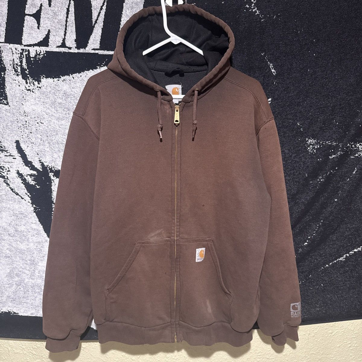 Carhartt Carhartt Y2K Faded Brown USA Made Hooded Utility Jacket Sz M Size US M / EU 48-50 / 2 - 1 Thumbnail