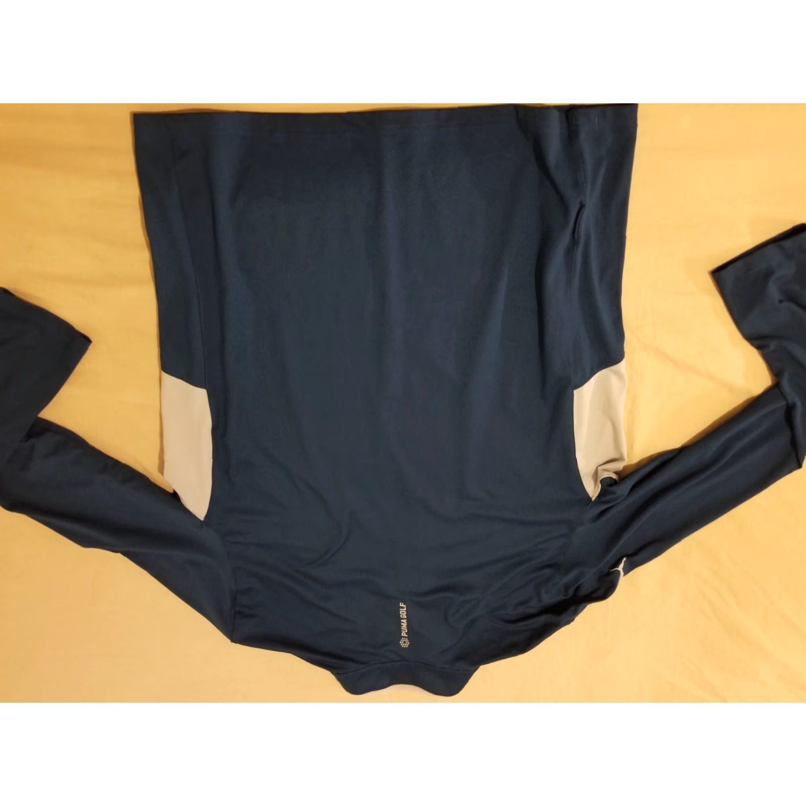 Puma PUMA Half Zip Shirt Mens L Large Blue Athletic Gym Workout Long Sleeve Shirt Size US L / EU 52-54 / 3 - 5 Thumbnail