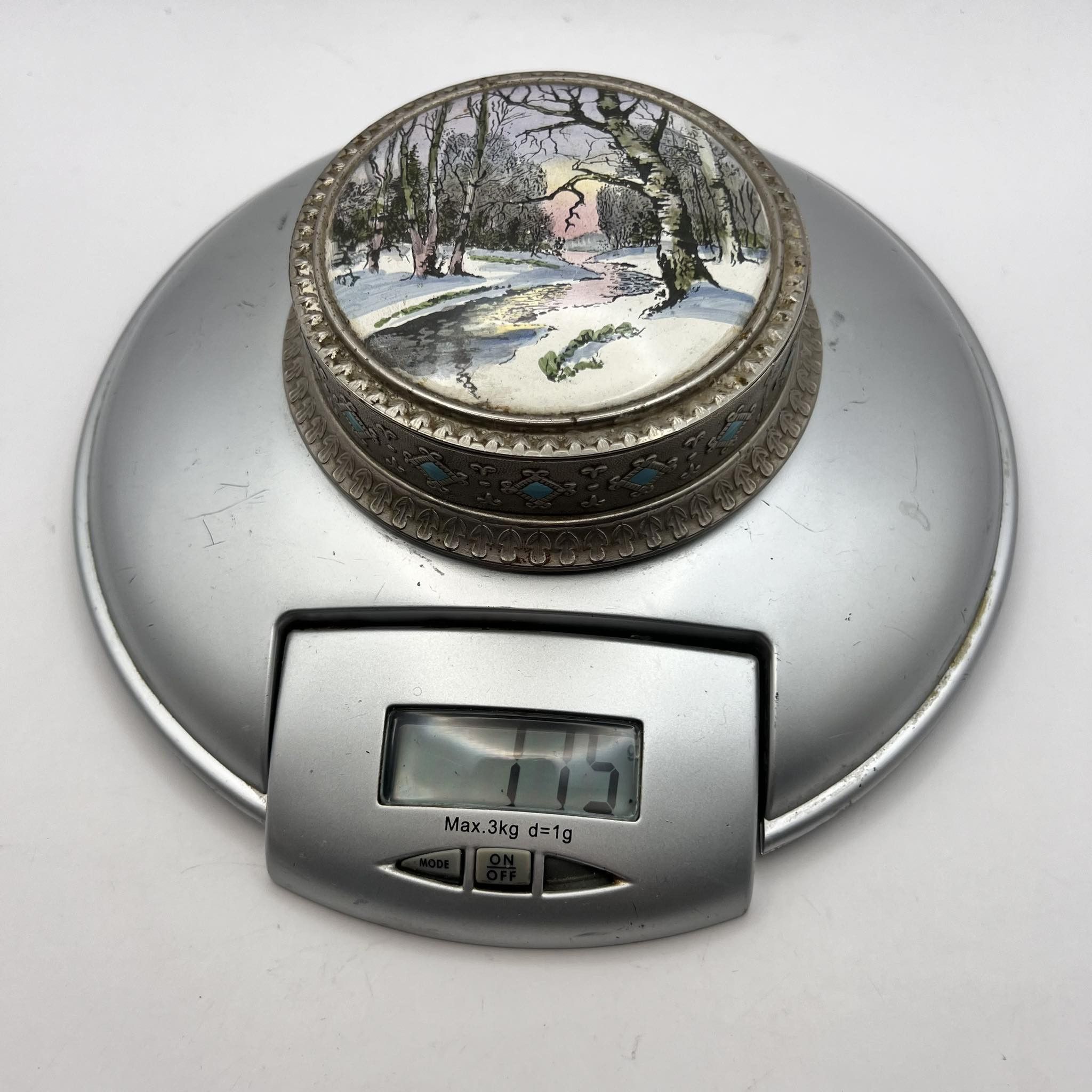Vintage Vintage Vanity Powder Compact Case Silver Plated Enamel Size ONE SIZE - 6 Thumbnail