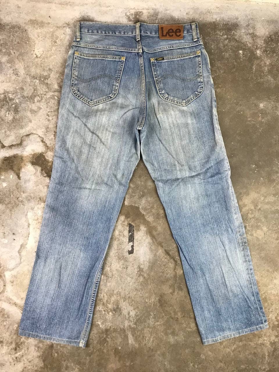 Lee × Vintage Vintage 90's distressed lee denim pants Size US 32 / EU 48 - 2 Thumbnail