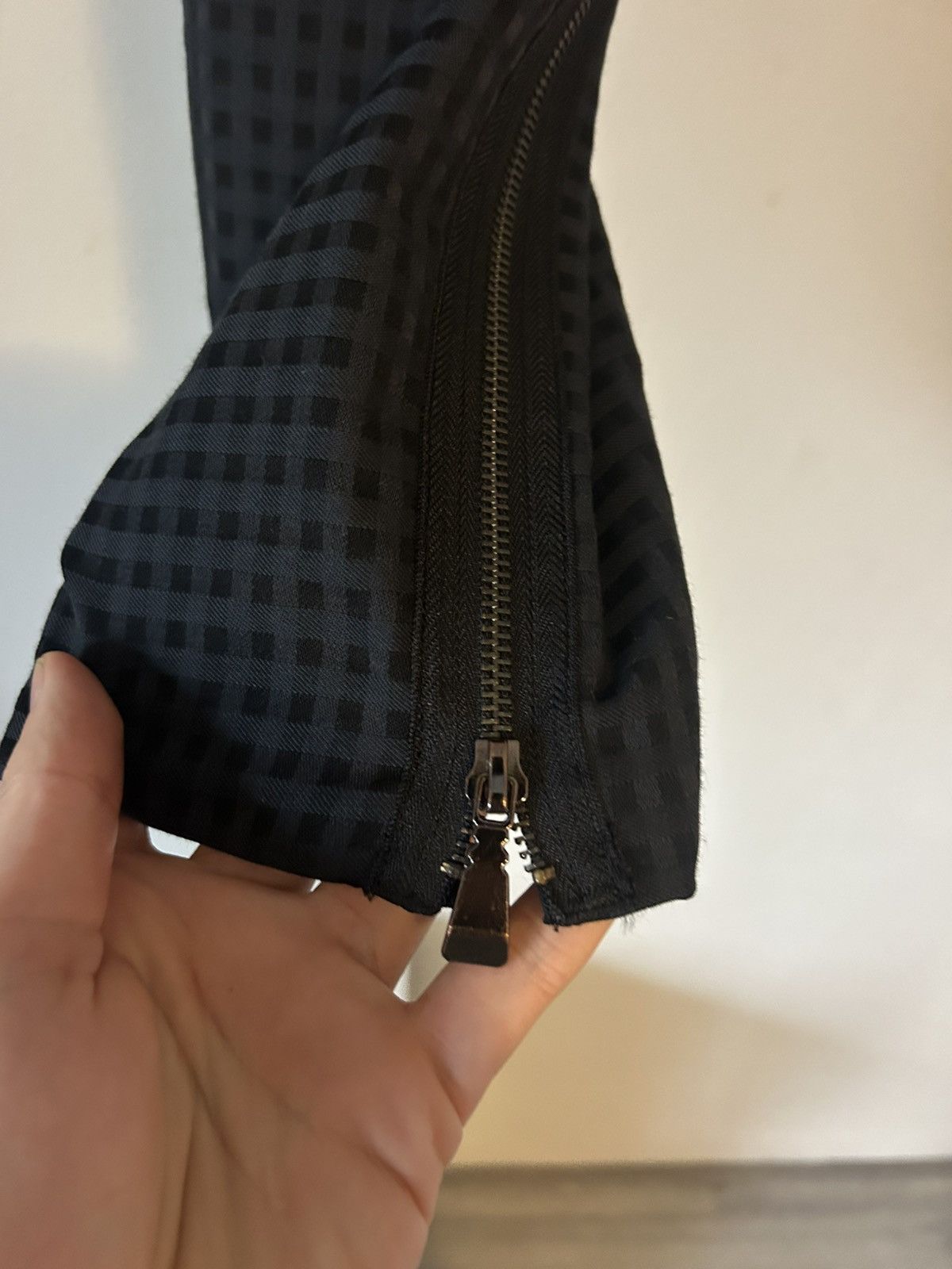 Gucci Wool Slim-Fit Trousers with Gingham Check and Zipped Ankles Size US 36 / EU 52 - 10 Thumbnail