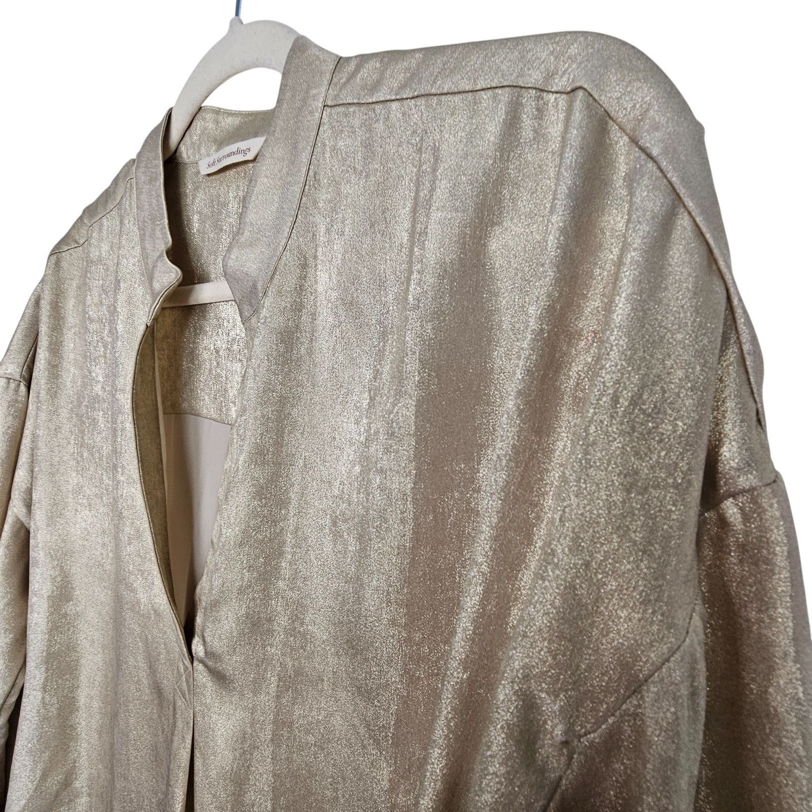 Soft Surroundings Soft Surroundings Womens Gold Metallic Tunic Sz M Lagenlook Size M / US 6-8 / IT 42-44 - 5 Thumbnail