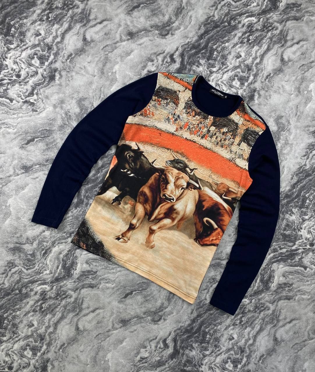 Dolce & Gabbana Vintage Dolce Gabbana Raging Bull Long Sleeve Big Logo Men Size US S / EU 44-46 / 1 - 1 Thumbnail