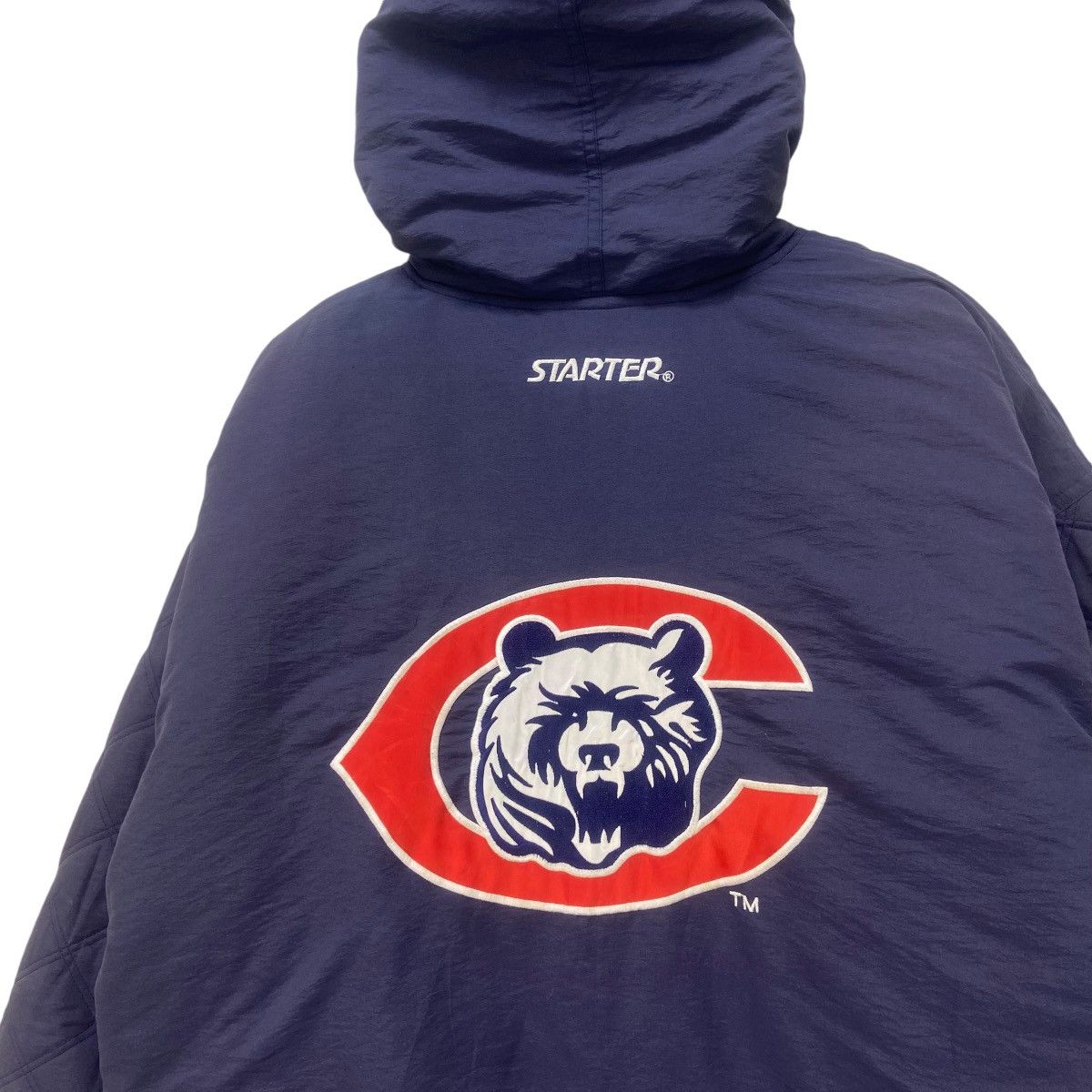 NFL × Starter Vintage Starter Chicago Bears Hooded Bomber Style Jacket Size US L / EU 52-54 / 3 - 3 Thumbnail