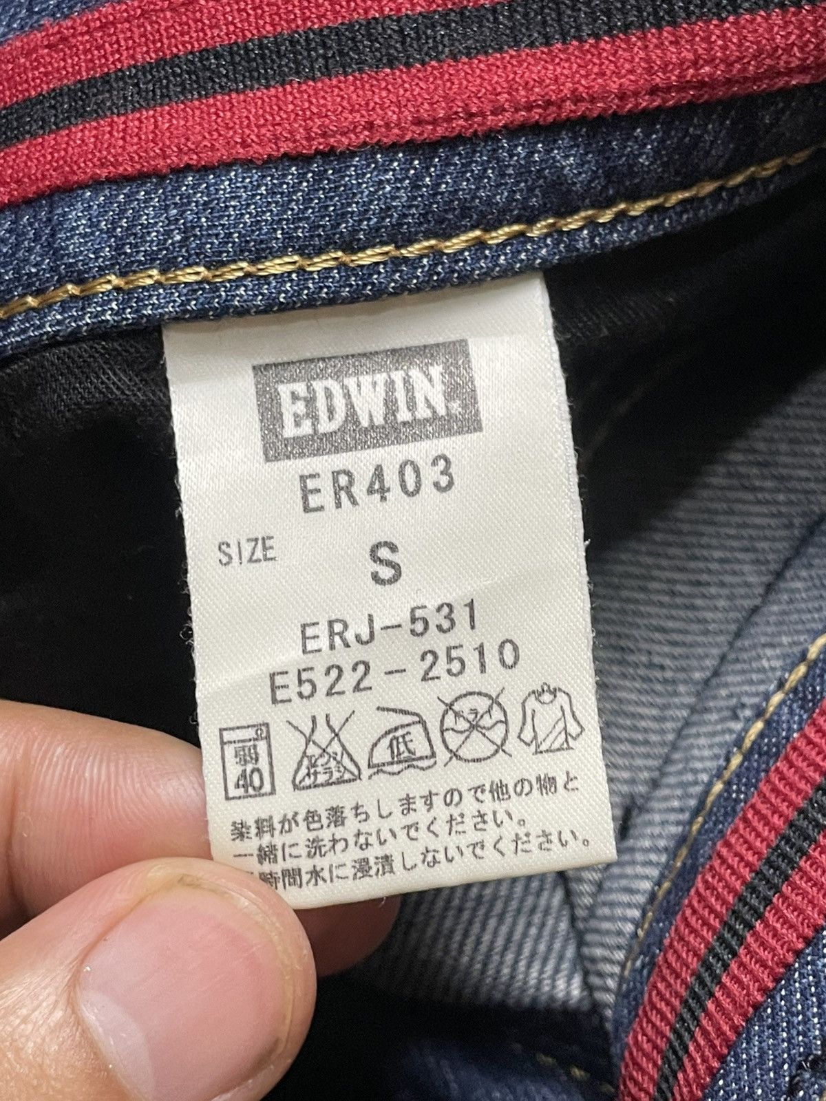 Edwin × Vintage Vintage EDWIN 403 Straight Cut Jeans (92) Size US 31 - 6 Thumbnail