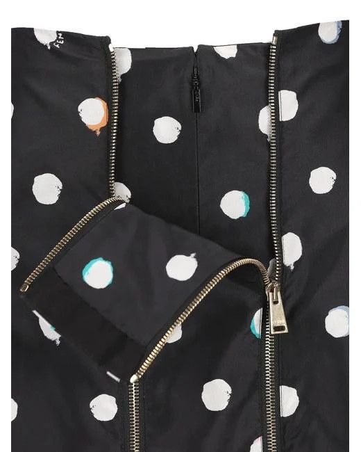 Fendi os11x0526 Falena Dots Printed Mini Skirt in Black Size 27" / US 4 / IT 40 - 2 Thumbnail