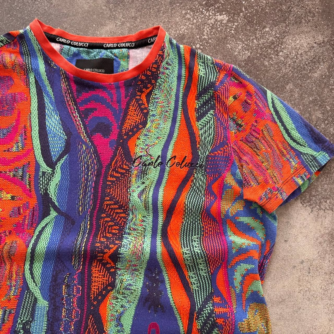 Carlo Colucci × Coogi × Vintage Carlo Colucci Coogi Knit Style Y2K Unisex T-Shirt Size US S / EU 44-46 / 1 - 4 Thumbnail