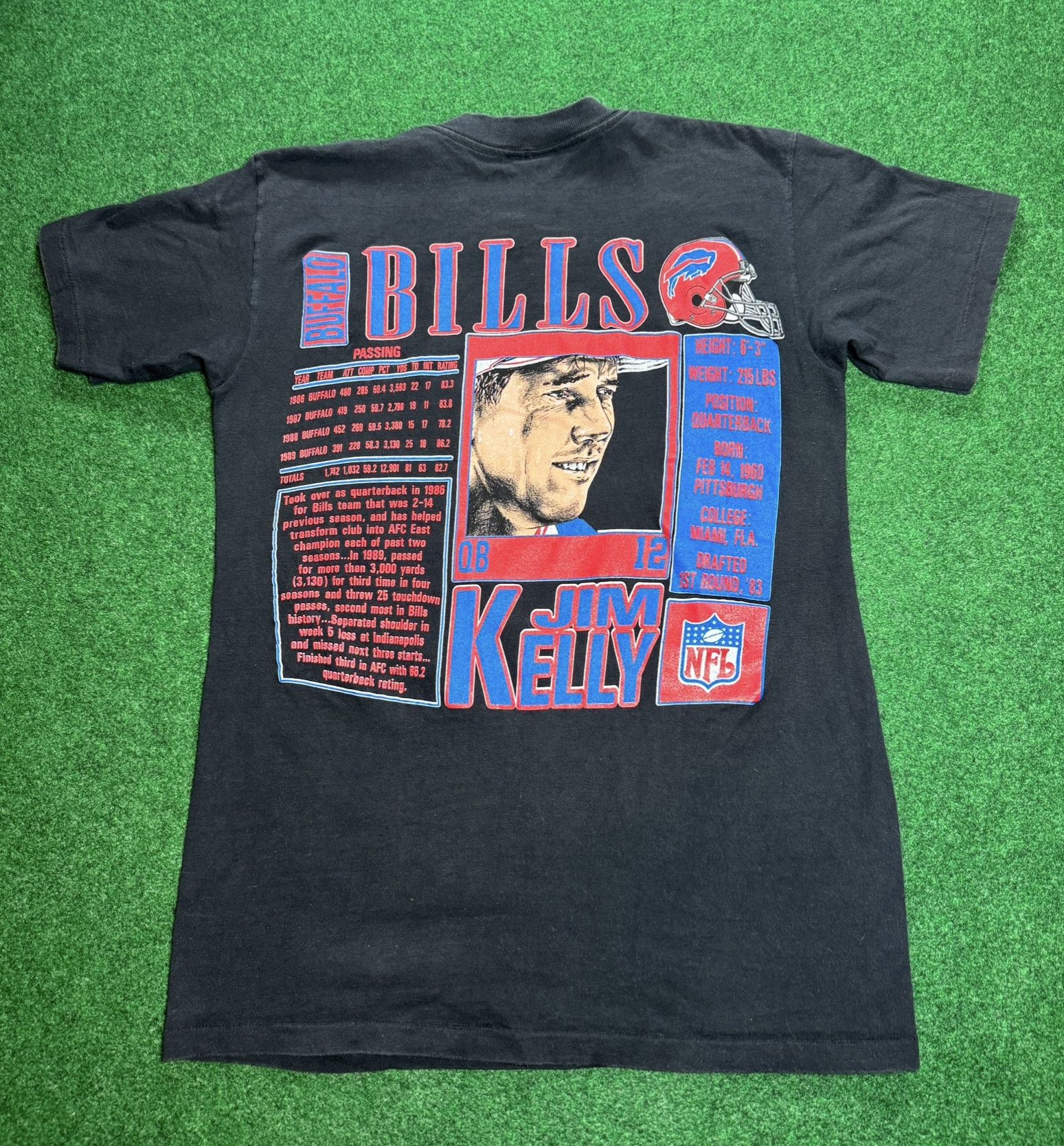 Vtg Buffalo Bills 1990s Jim Kelly Tshirt purchases Nutmeg