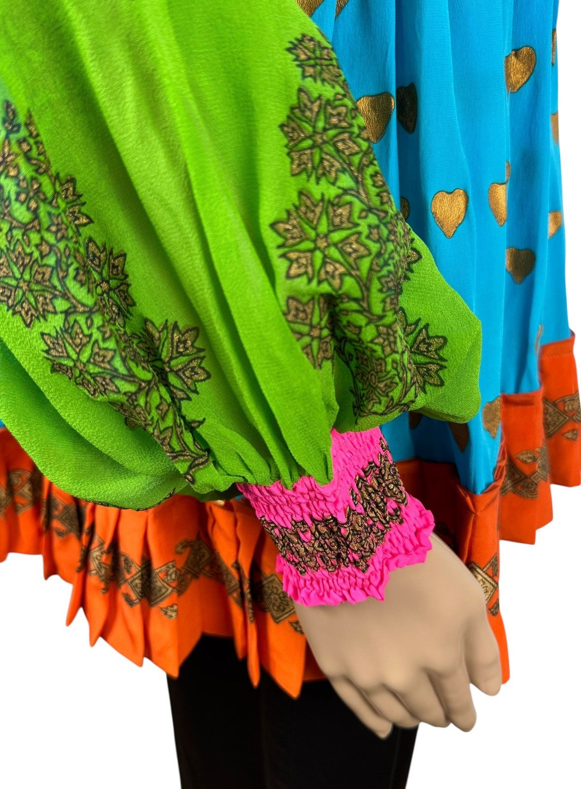 Manish Arora Manish Arora Silk Blouse Pleated Emblished Decor size XL Size XL / US 12-14 / IT 48-50 - 14 Thumbnail