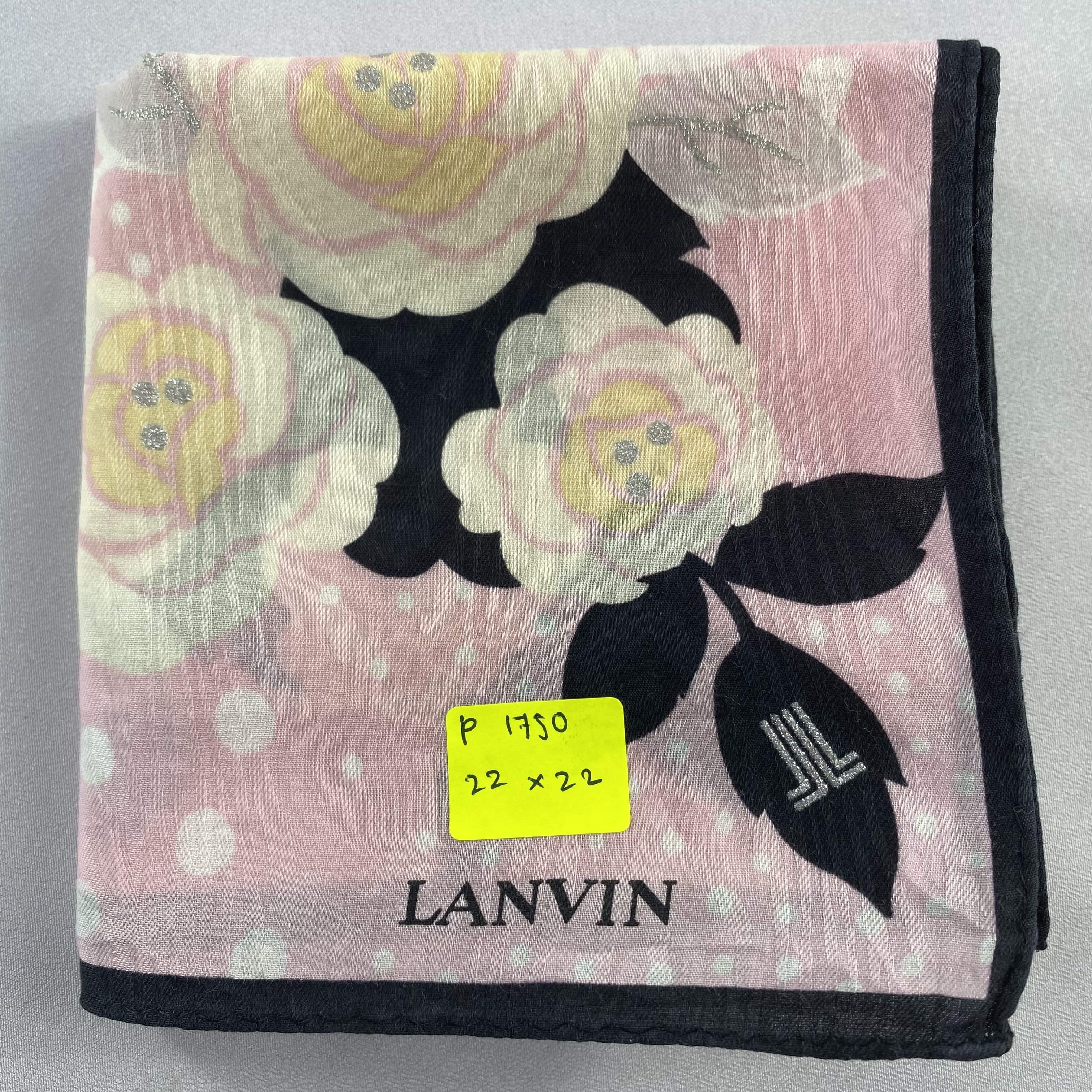 Lanvin × Vintage Lanvin Bandana/ Handkerchief / Neckerchief-P1750 Size ONE SIZE - 5 Thumbnail