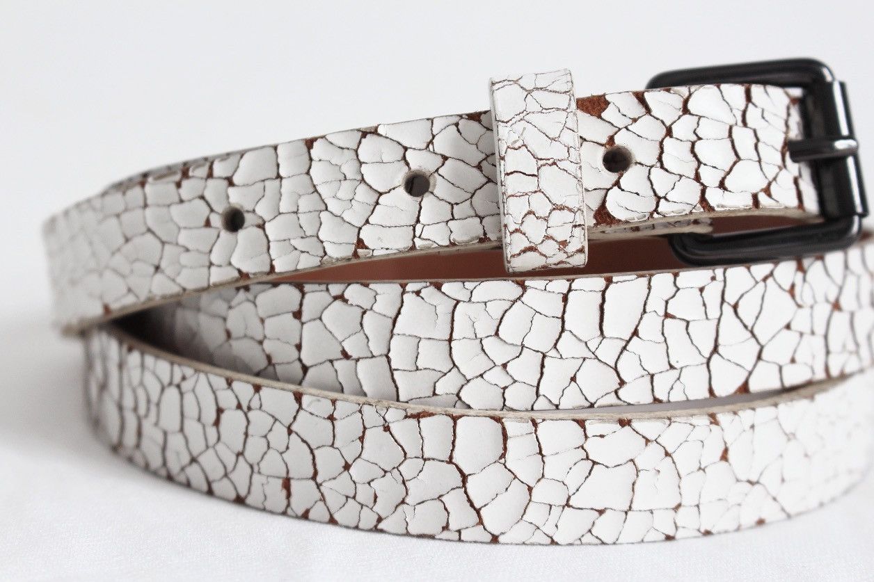 Gap × Leather SS2014 GAP Cracked Leather Belt Size ONE SIZE - 3 Thumbnail