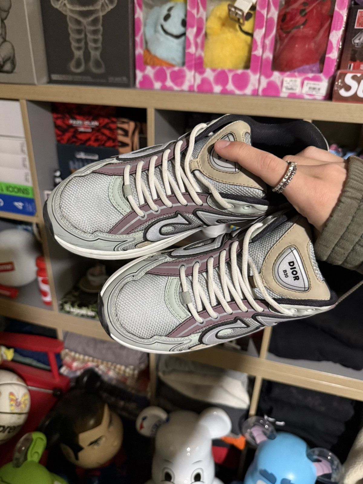 Dior Dior B30 Grey/Burgundy Sneakers Size US 8 / EU 41 - 2 Thumbnail