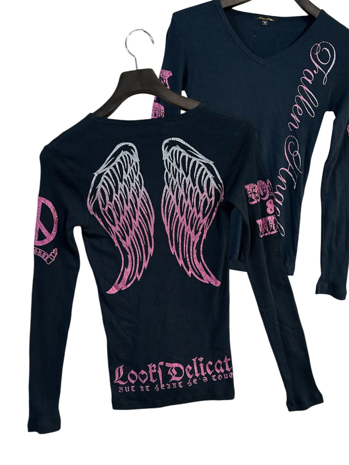 Beauty Beast Y2k gothic rock punk tshirt angel wing back hit Size M / US 6-8 / IT 42-44 - 1 Thumbnail
