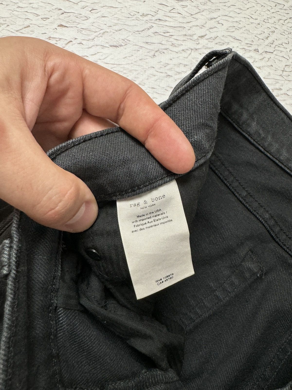Rag & Bone Rag & Bone made in USA graphite faded denim jeans Size US 31 - 12 Thumbnail