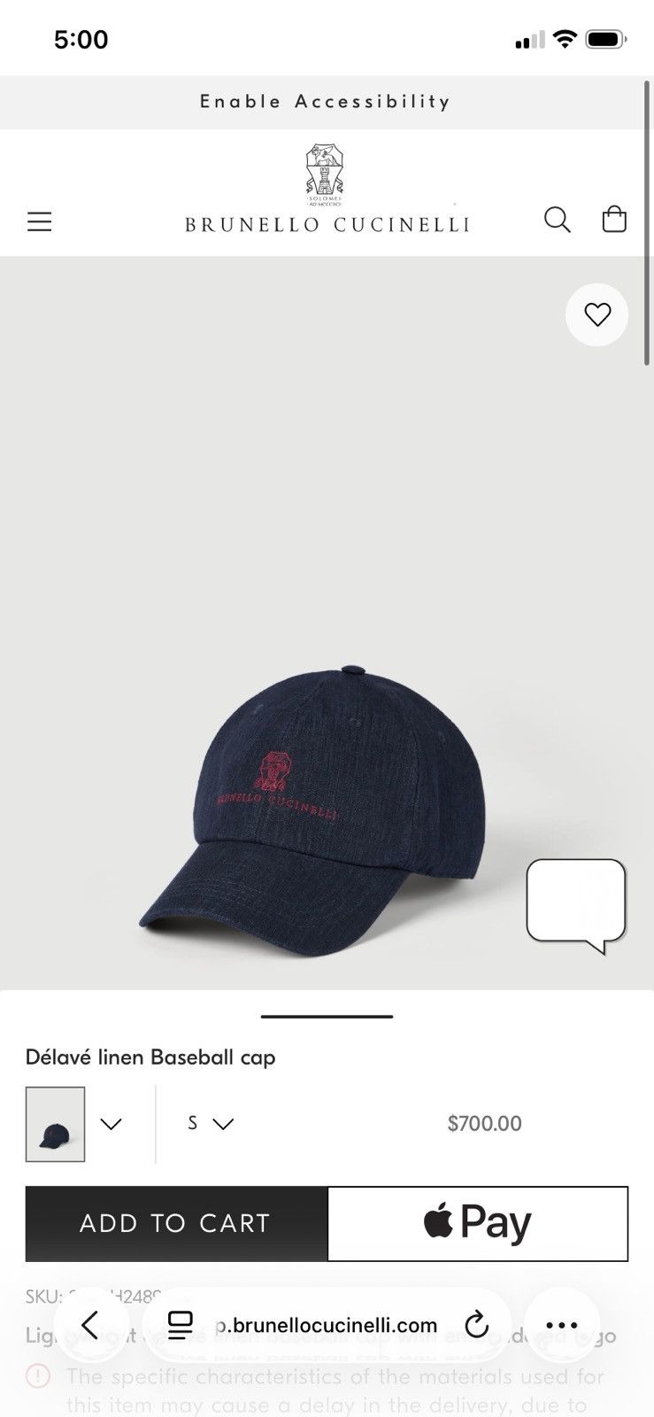 Brunello Cucinelli Brunello Cucinelli Hat Size ONE SIZE - 1 Thumbnail