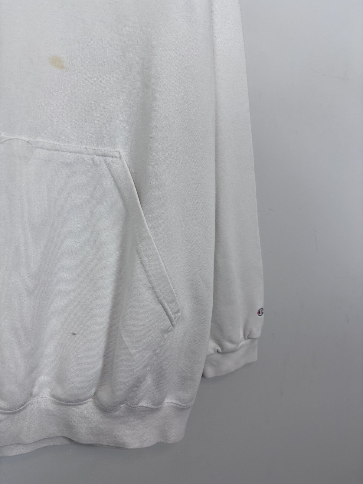 Champion Vintage Champion Big Embroidered Logo White Baggy Hoodie Size US XXL / EU 58 / 5 - 10 Thumbnail