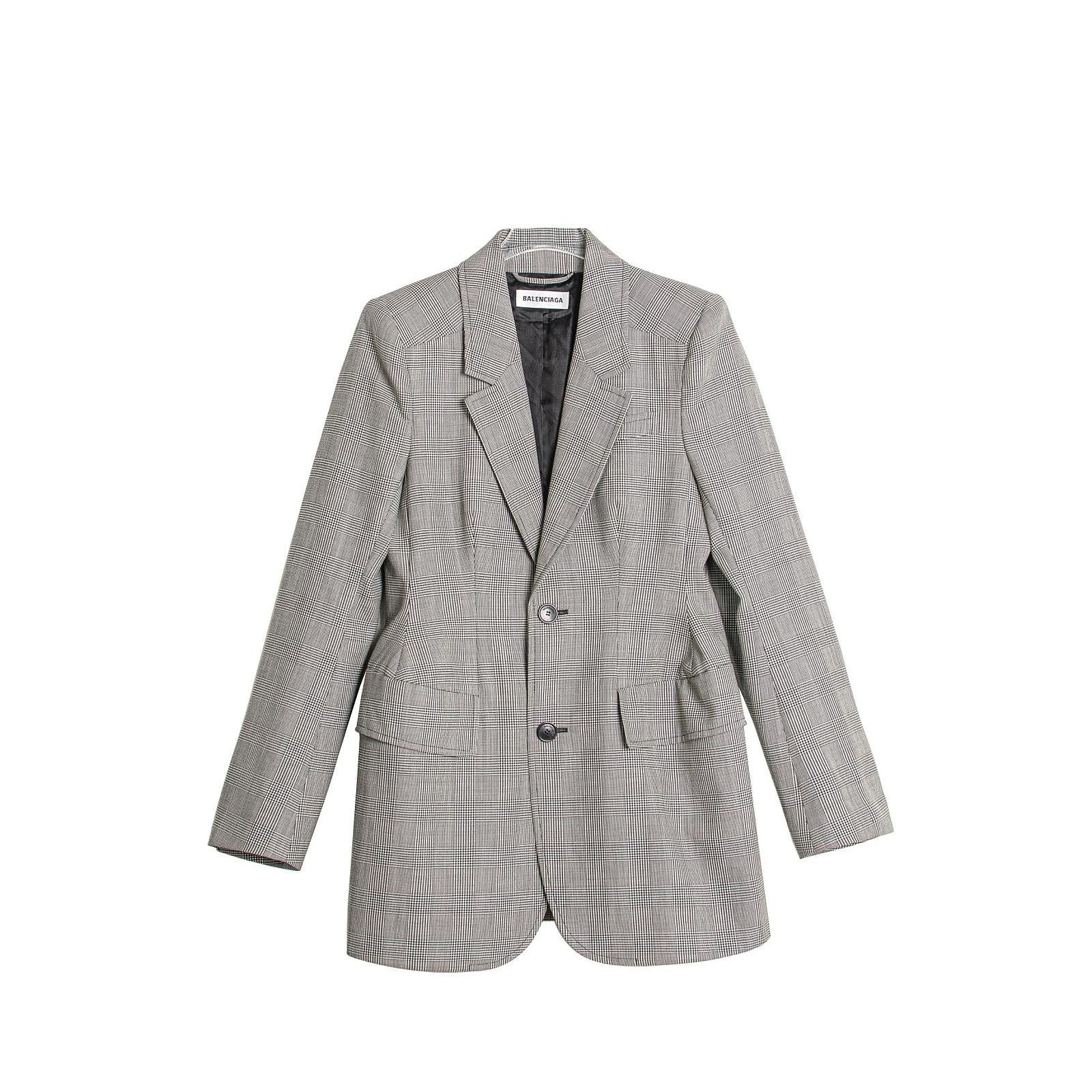Balenciaga Balenciaga Plaid Wool Blazer 40R Size 40R - 1 Thumbnail