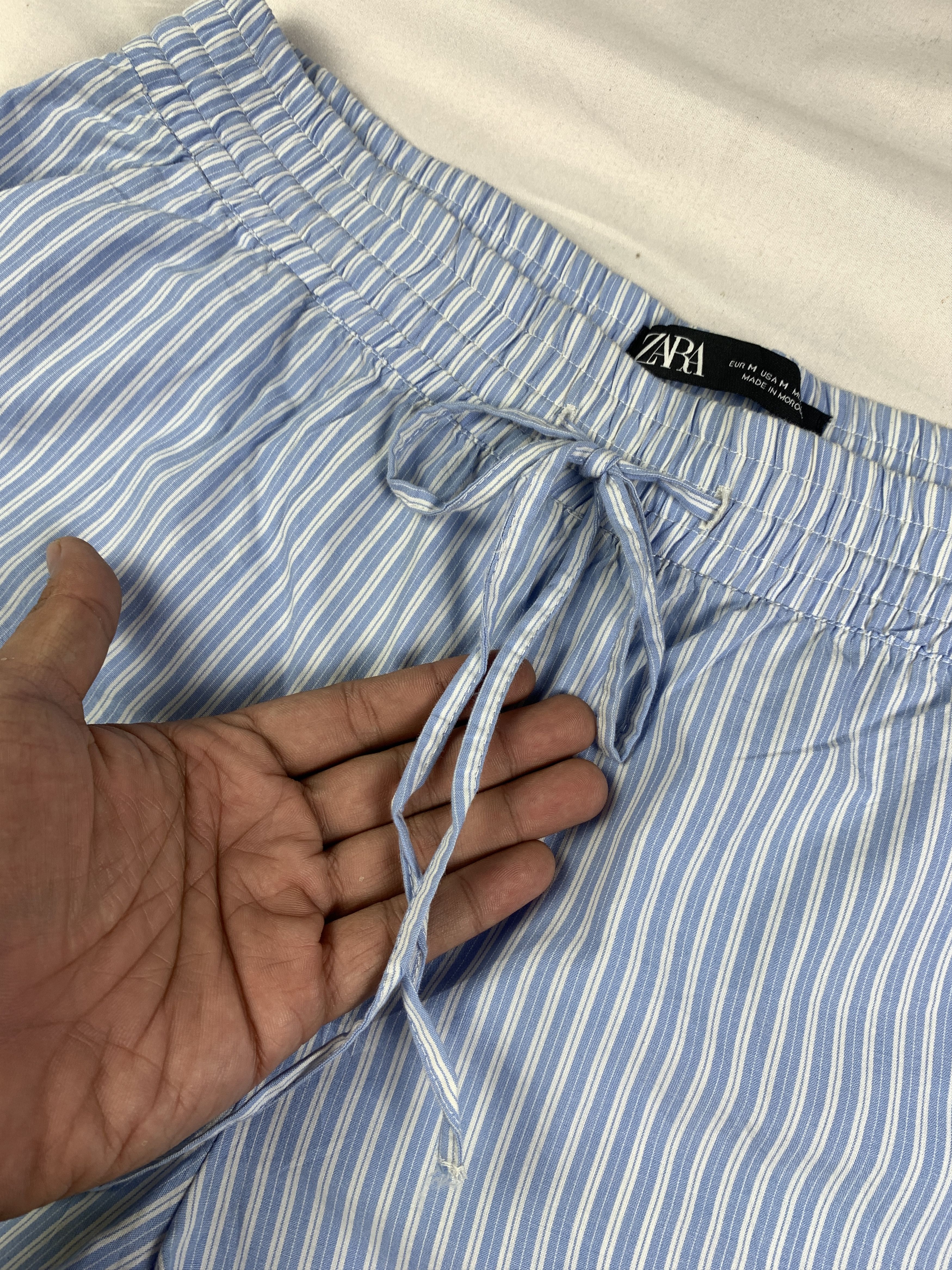 Zara Zara Blue Stripes Undies Style Shorts (M) Size 30" / US 8 / IT 44 - 6 Thumbnail