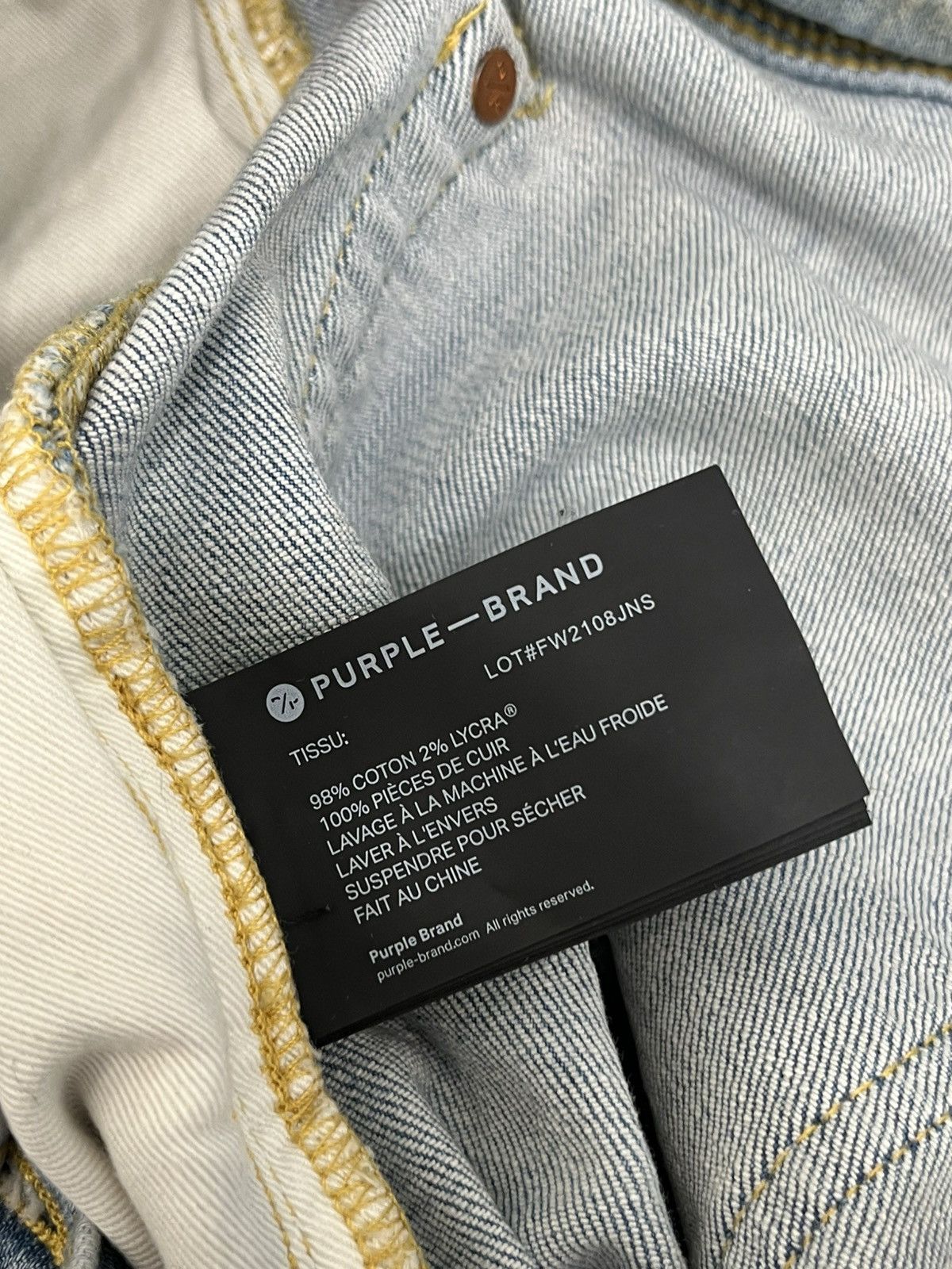 Purple Brand Purple Brand P002 Repair Drop-Fit Skinny Jeans Size US 36 / EU 52 - 7 Thumbnail