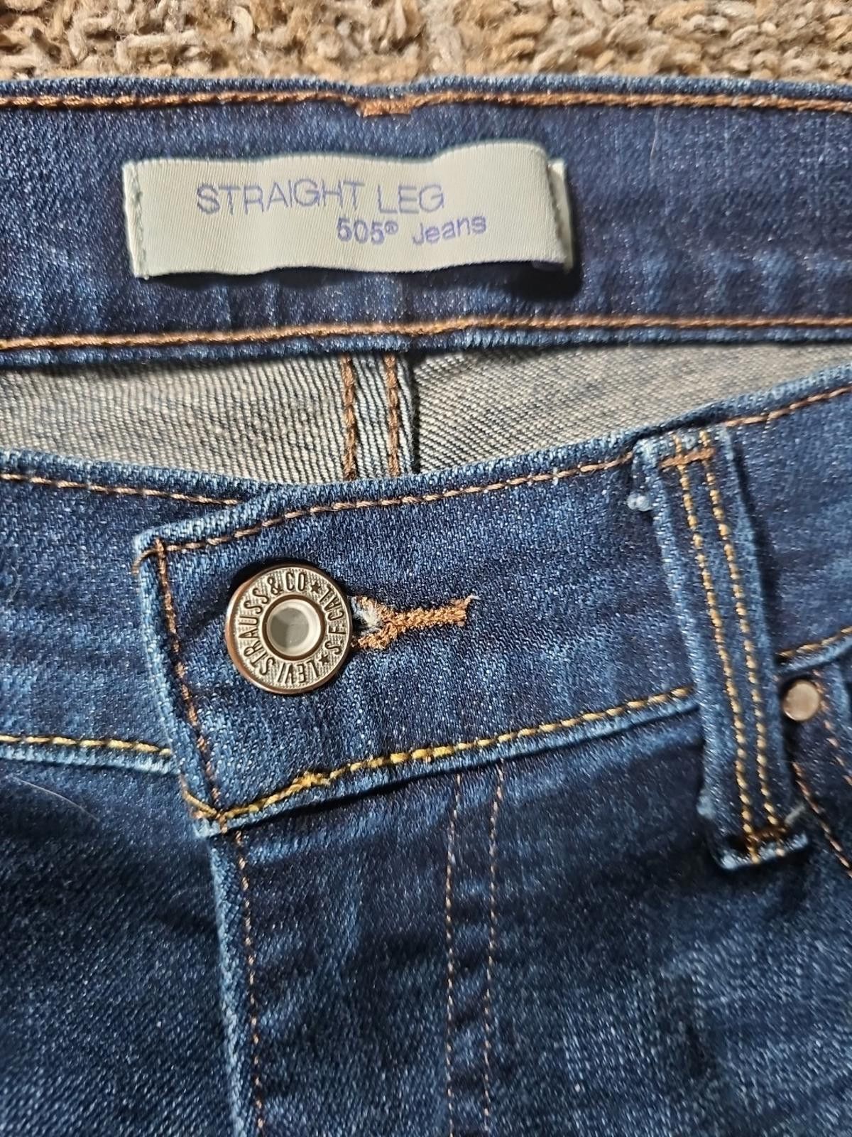Levi's Levis 505 Straight Leg 10M Jeans Size 32" / US 10 / IT 46 - 2 Thumbnail