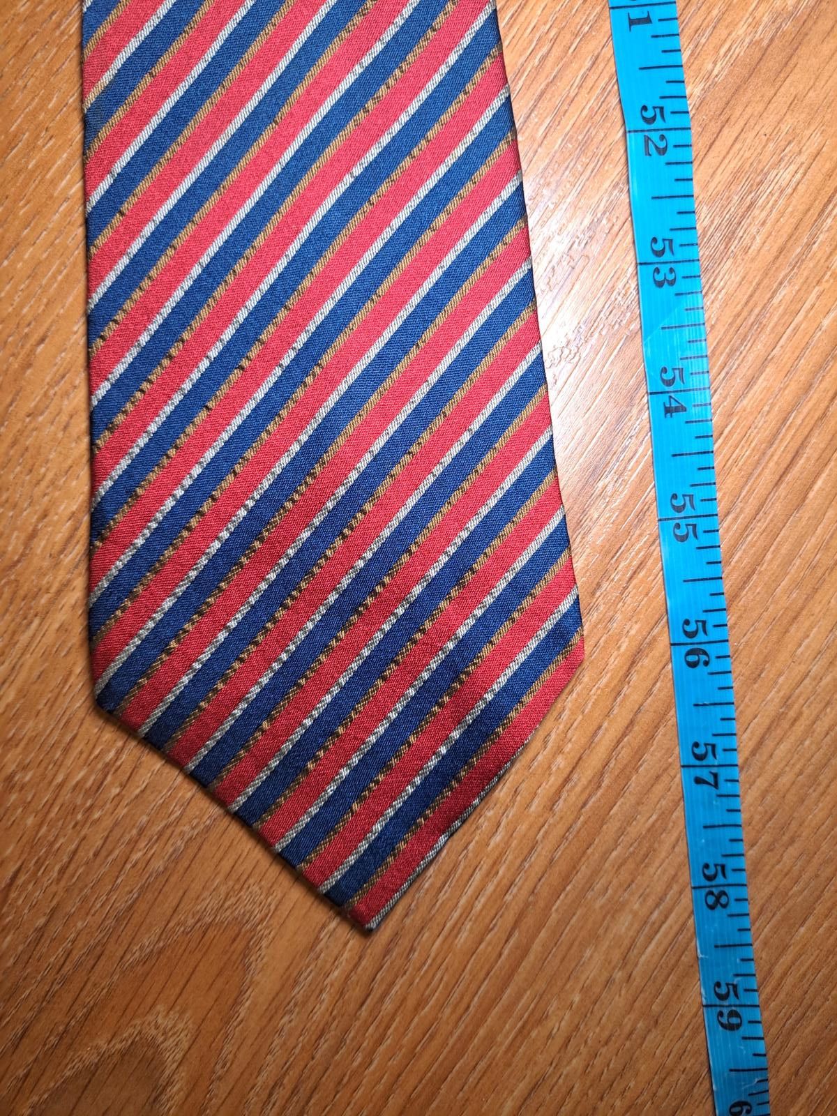 J.Crew J Crew Silk Tie Striped Multicolor Handmade Wide Necktie Size ONE SIZE - 6 Thumbnail