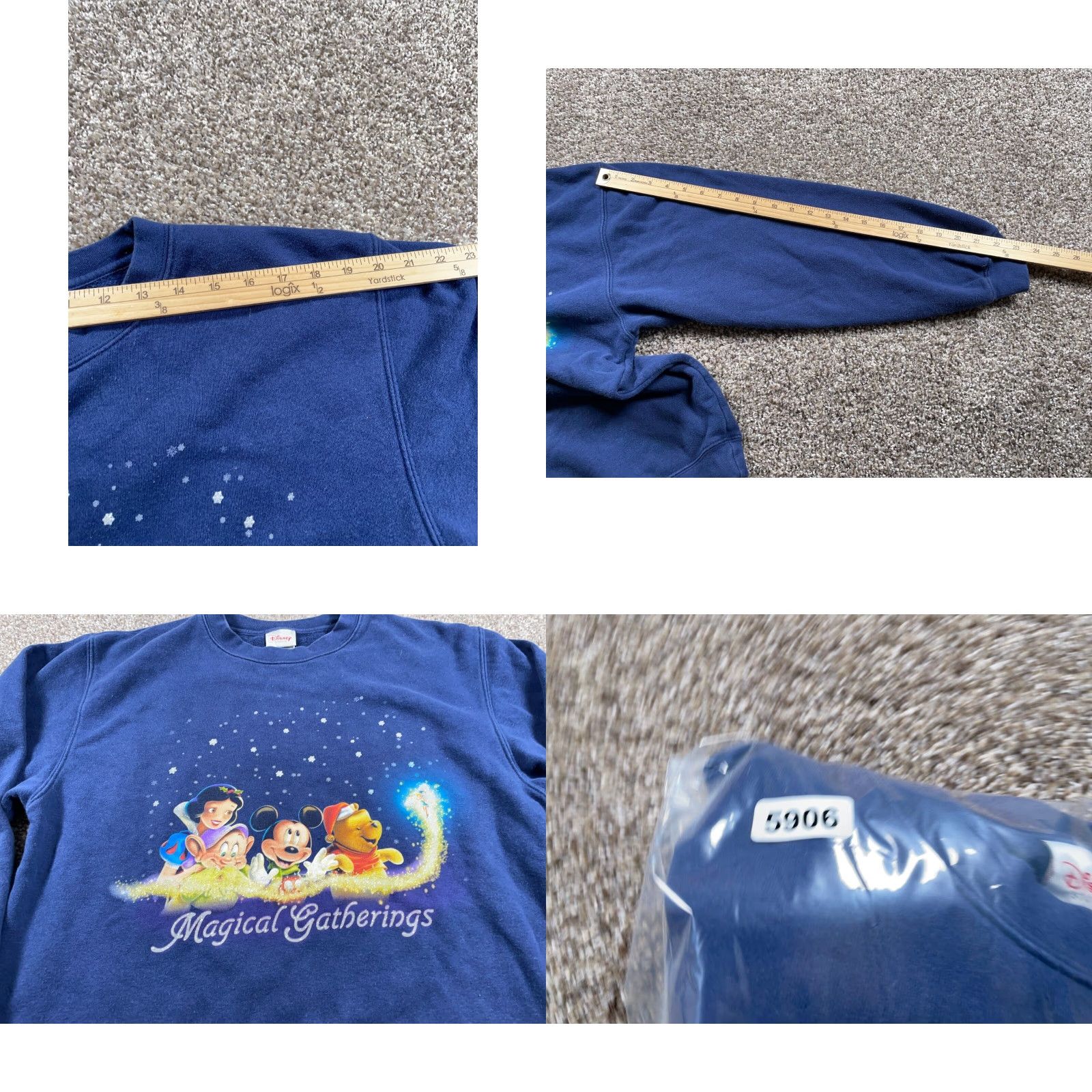 Disney VINTAGE Disney Store Magical Gathering Sweatshirt Adult Medium Blue Snow White Mickey 90s Cartoon Retro Womens Size M / US 6-8 / IT 42-44 - 8 Thumbnail