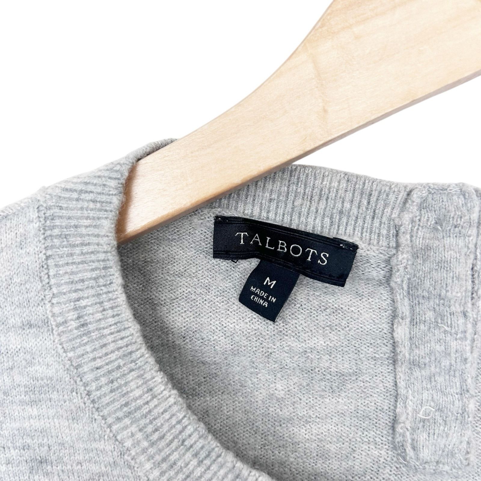 Other Talbots Gray Lambswool Blend Sweater Sz M Size M / US 6-8 / IT 42-44 - 2 Thumbnail