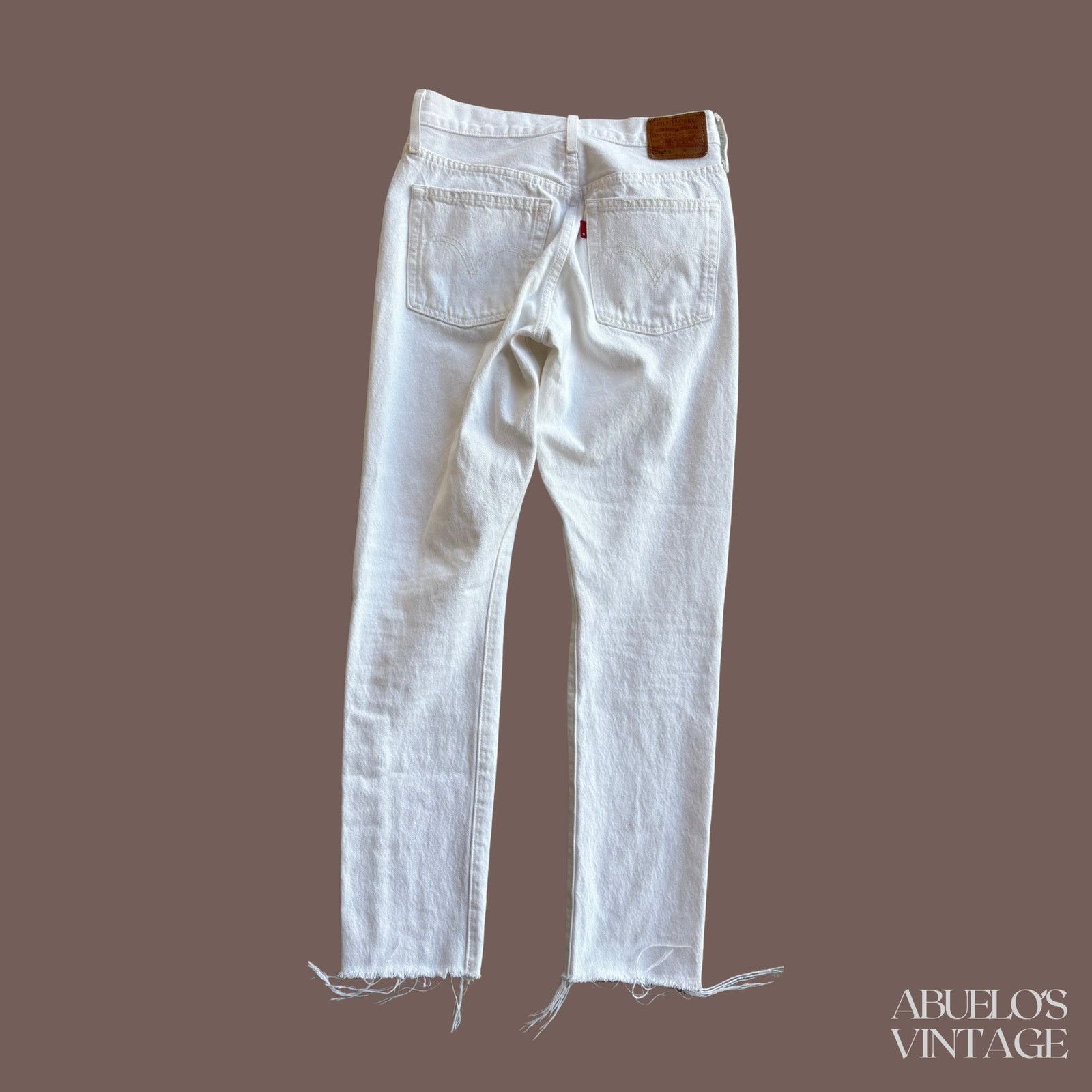 Levi's Levi’s Premium 501 | White Denim Raw Hem | Modern Classic Size 27" / US 4 / IT 40 - 5 Thumbnail