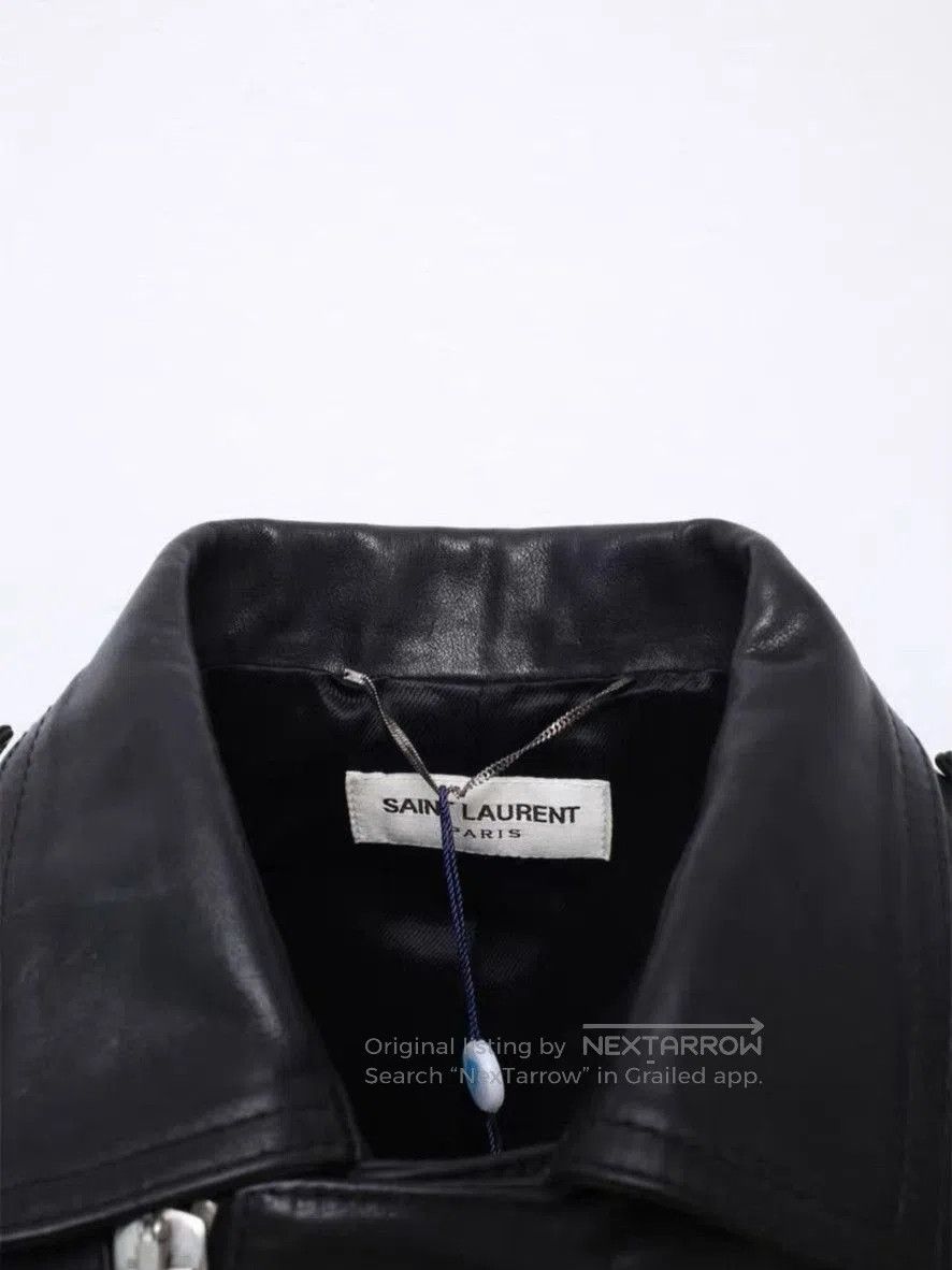 Saint Laurent Paris Saint Laurent Black Leather Zip Jacket. Size XS / US 0-2 / IT 36-38 - 4 Thumbnail