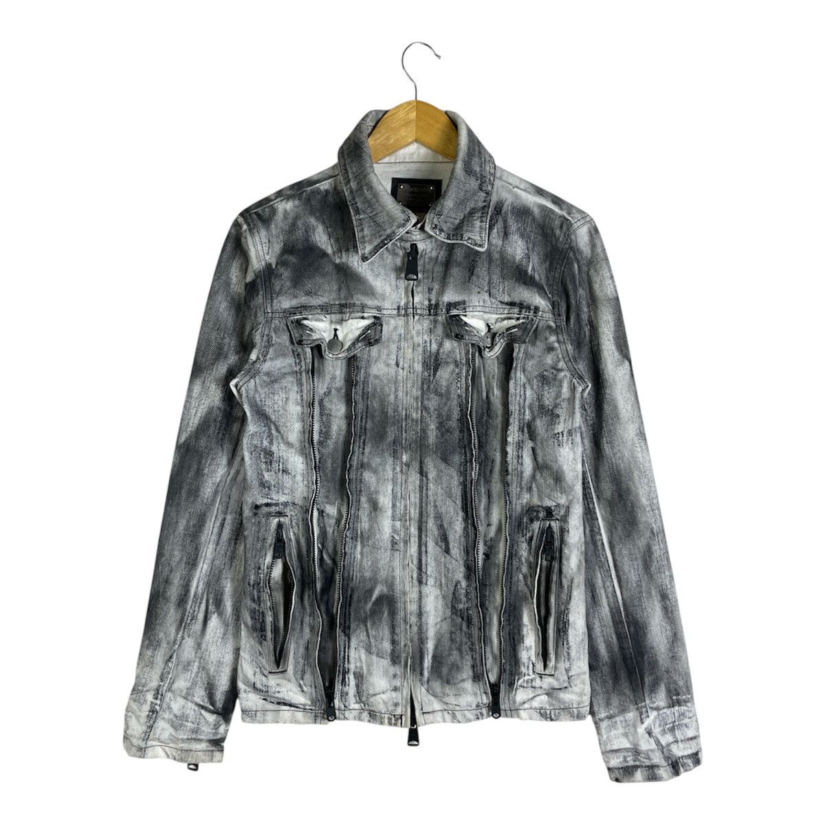 BUFFALO BOBS Buffalo Bobs Clawmark Scratch Acid Wash Denim Trucker Jacket Size US M / EU 48-50 / 2 - 2 Thumbnail