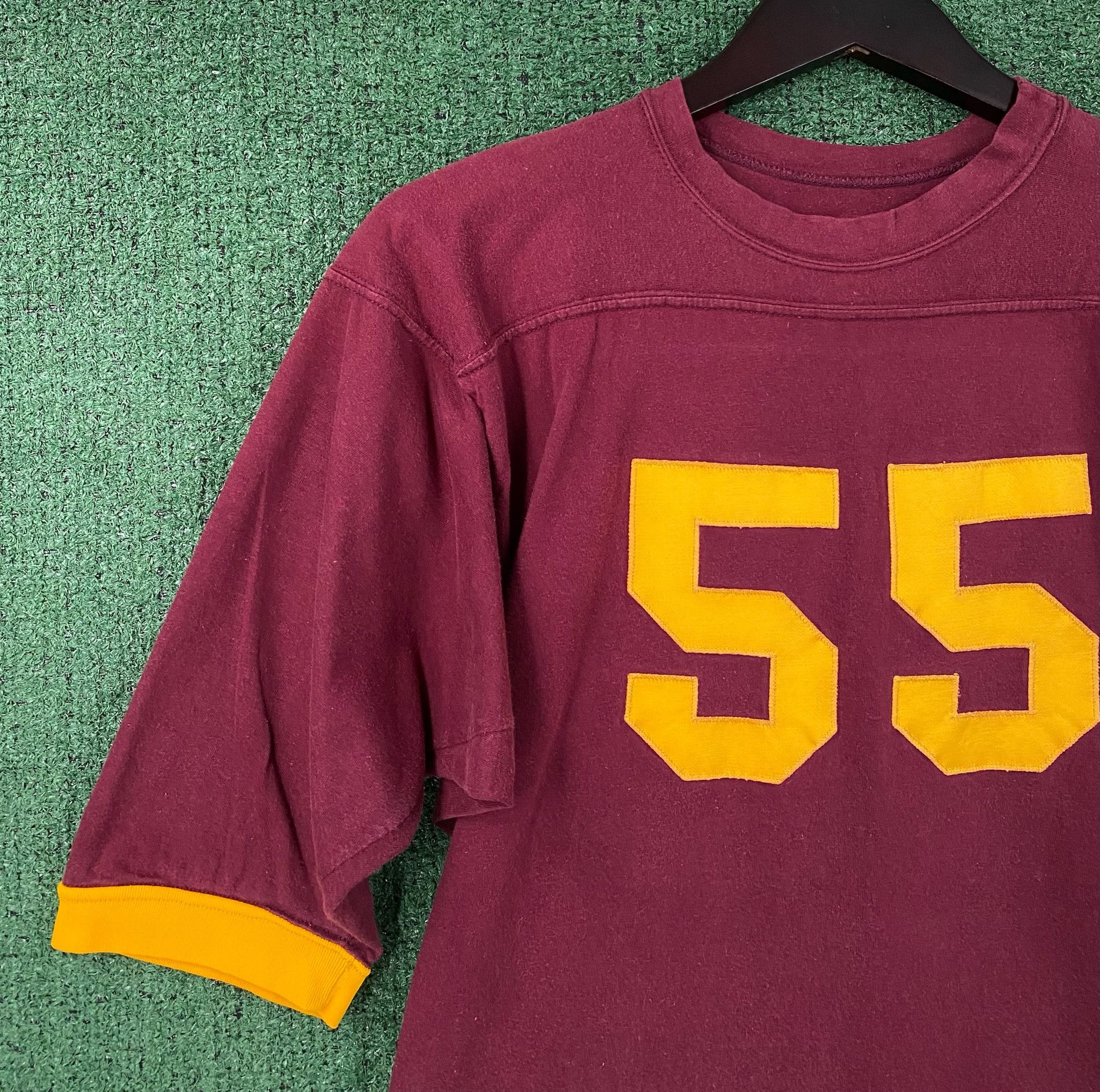 Russell Athletic 70’s Russell Athletic Gold Tag Maroon Football T-Shirt Small Size US S / EU 44-46 / 1 - 4 Thumbnail