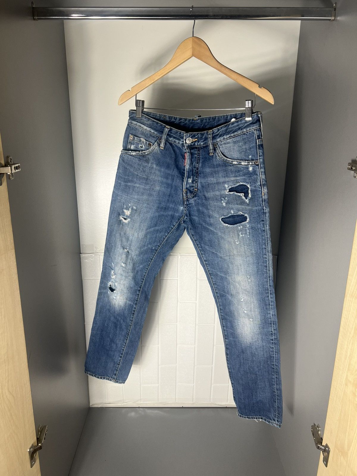 Dsquared2 × Vintage VERY RARE DSQUARED2 DENIM JEANS ITALIAN DESIGNER LUXURY Y2K Size US 32 / EU 48 - 4 Thumbnail