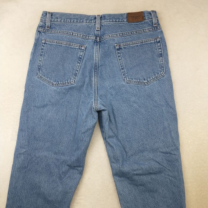 L.L. Bean LL Bean Mens 32x30 Blue Double L Flannel Lined Denim Jeans