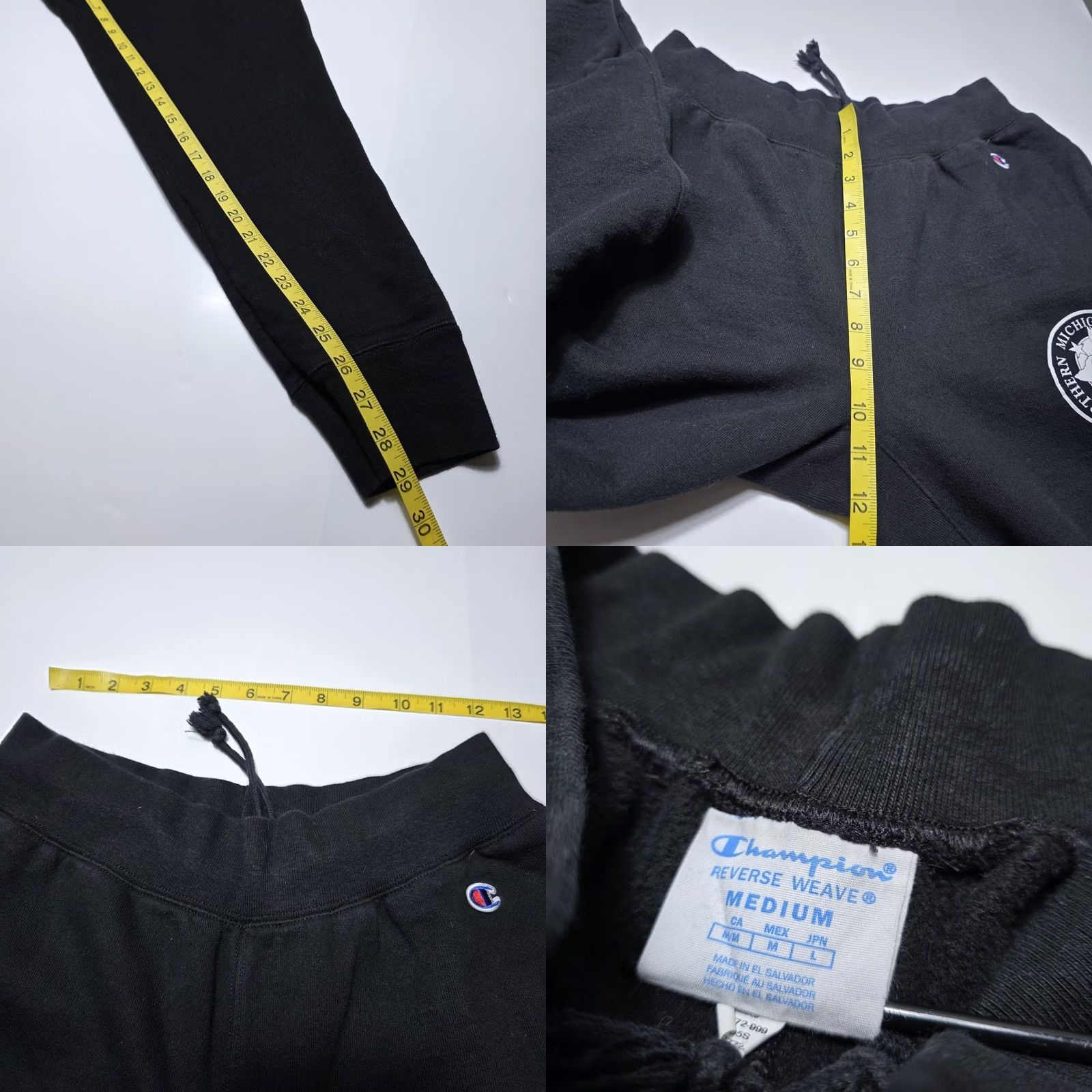 Champion VINTAGE Champion Reverse Weave Sweatpants Men M Northern Michigan NMU Black Size US 31 - 8 Thumbnail