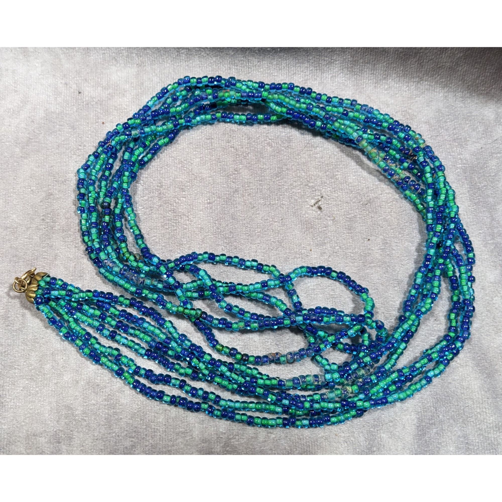 Other Elegant Mermaidcore Blue And Green Glass Multilayer Opera Ne Size ONE SIZE - 8 Thumbnail