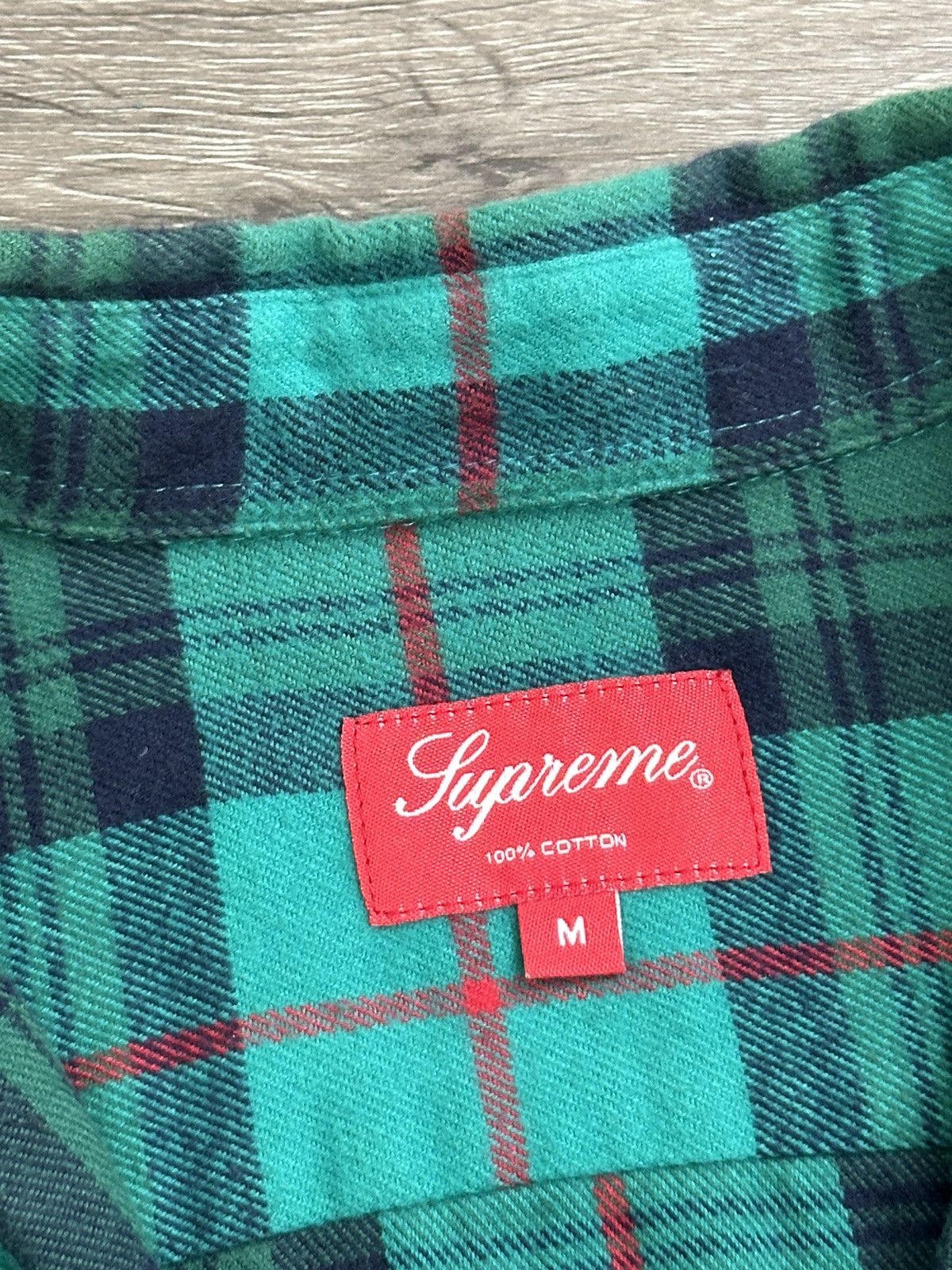 Supreme Supreme Tartan Flannel Plaid Shirt Green FW18 Medium Fall Size US M / EU 48-50 / 2 - 5 Thumbnail