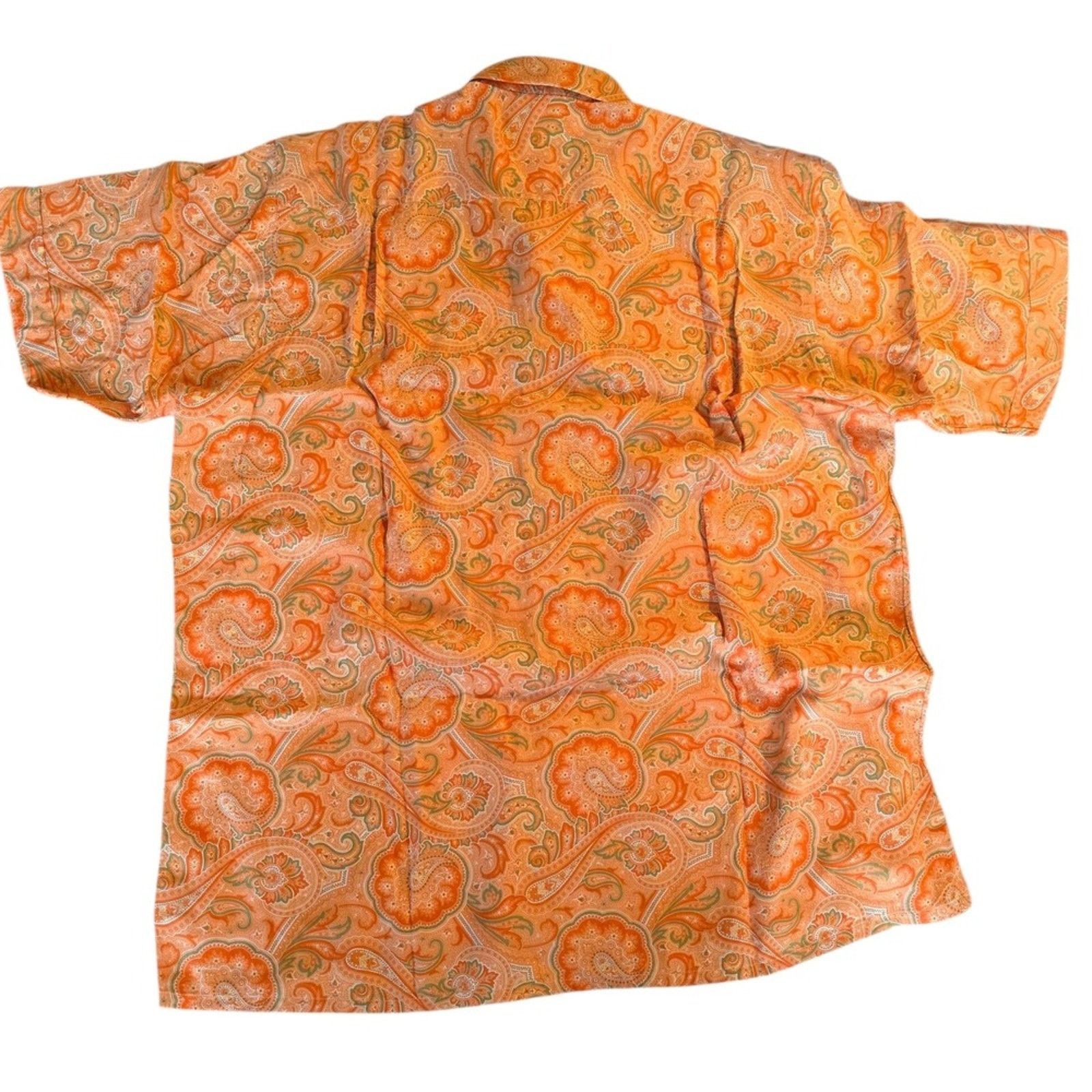 Maus & Hoffman Vintage Maus & Hoffman Orange Cabana Palm Beach Shirt XL Size US XL / EU 56 / 4 - 15 Thumbnail