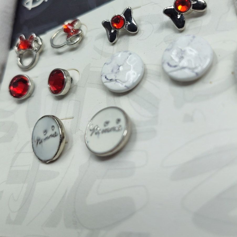 Disney Disney Minnie Mouse Earrings Set - 5 Pairs Size ONE SIZE - 4 Thumbnail