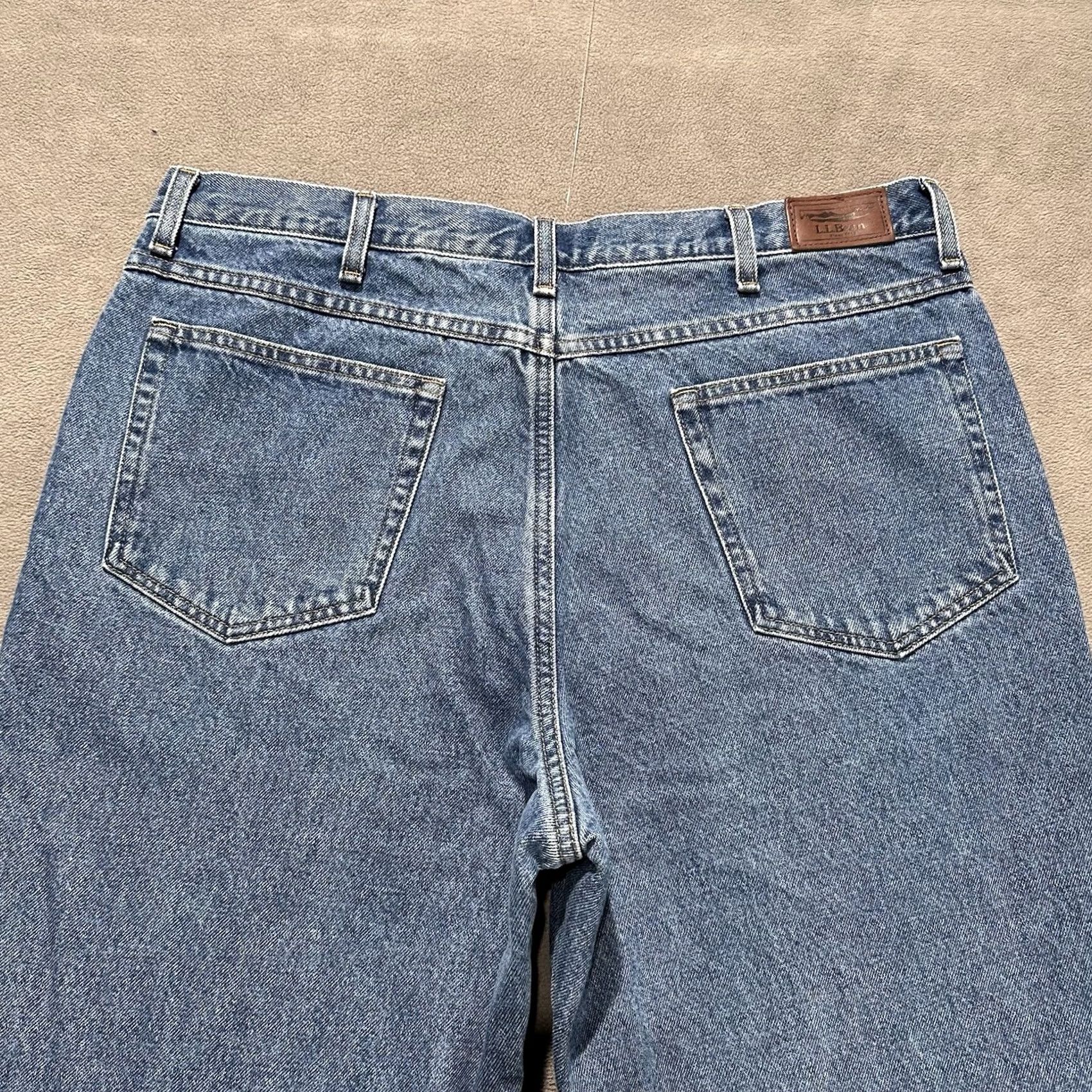 Vintage VINTAGE L.L. Bean Jeans Mens 38x34 Blue Denim 5-Pocket Relaxed Straight Regular Size XS? Size US 38 / EU 54 - 5 Thumbnail