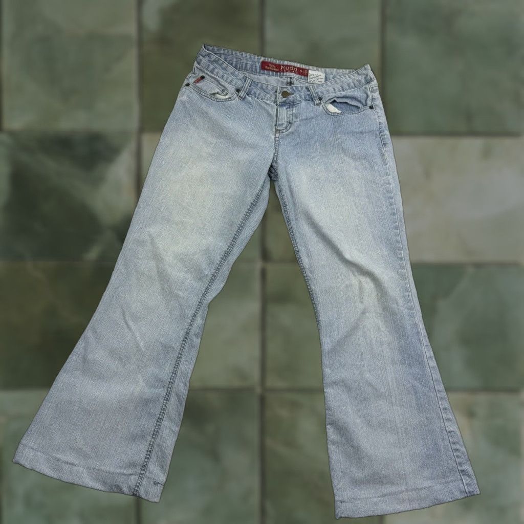 Vintage VINTAGE Mudd Jeans Womens 11 Blue Flare Bootcut Grunge Y2K 2000s Punk Size 32" / US 10 / IT 46 - 1 Thumbnail