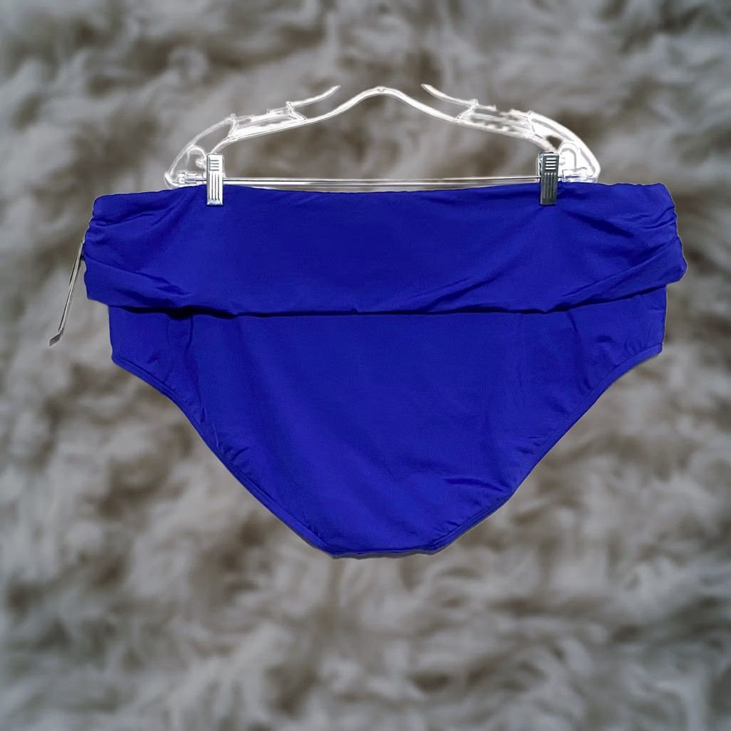 Kenneth Cole VINTAGE Kenneth Cole Tummy Control Blue Swim Bottoms Womens Plus 3X Vacation Resort NWT Size 40" / US 18 - 1 Thumbnail