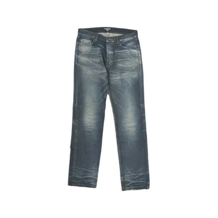 Other Balenciaga Balenciaga SS22 Blue Washed Straight Leg Jeans Size US 32 / EU 48 - 2 Thumbnail