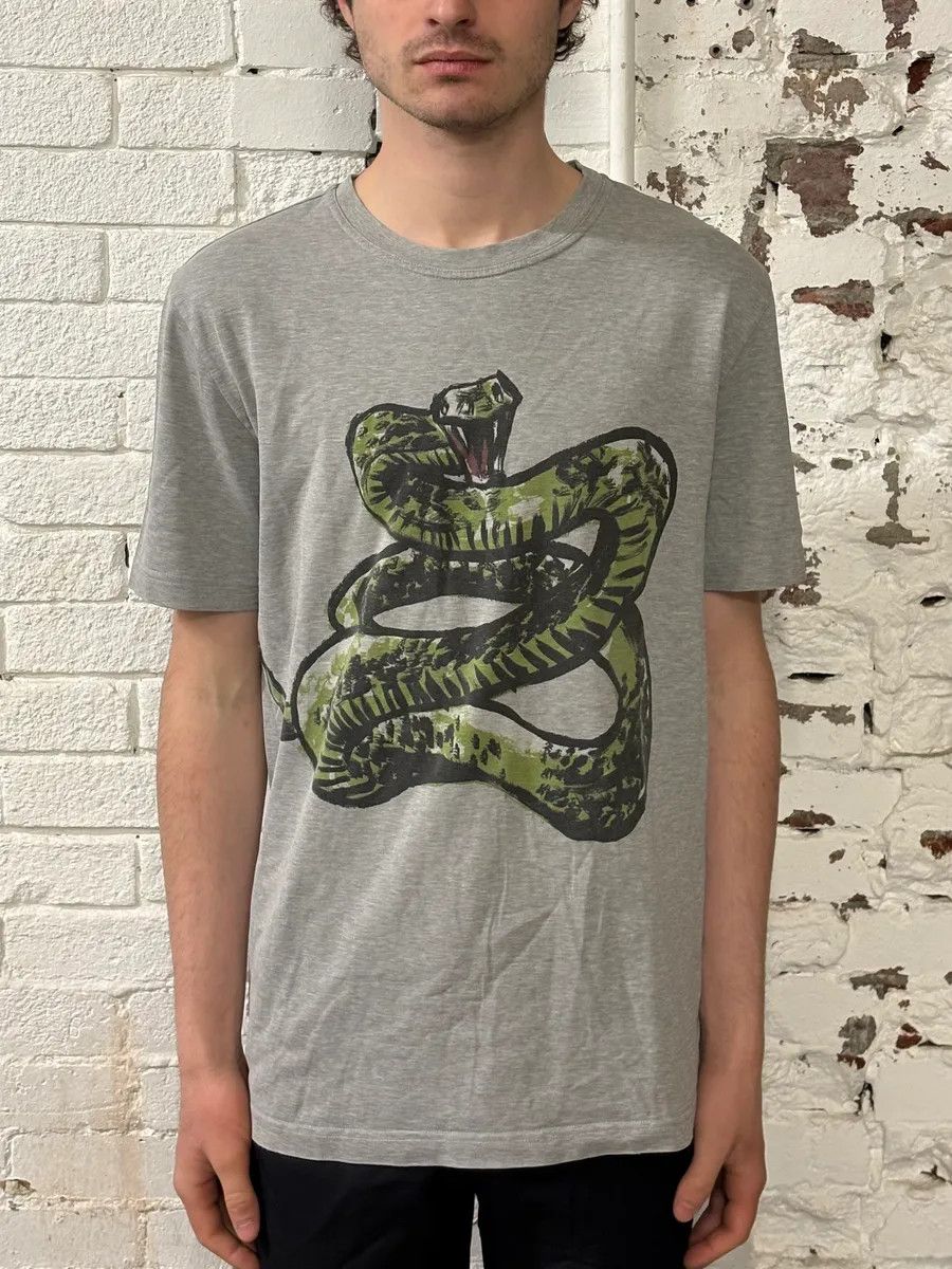 Balenciaga SS2016 Balenciaga Grey Snake T-Shirt Size US M / EU 48-50 / 2 - 2 Thumbnail