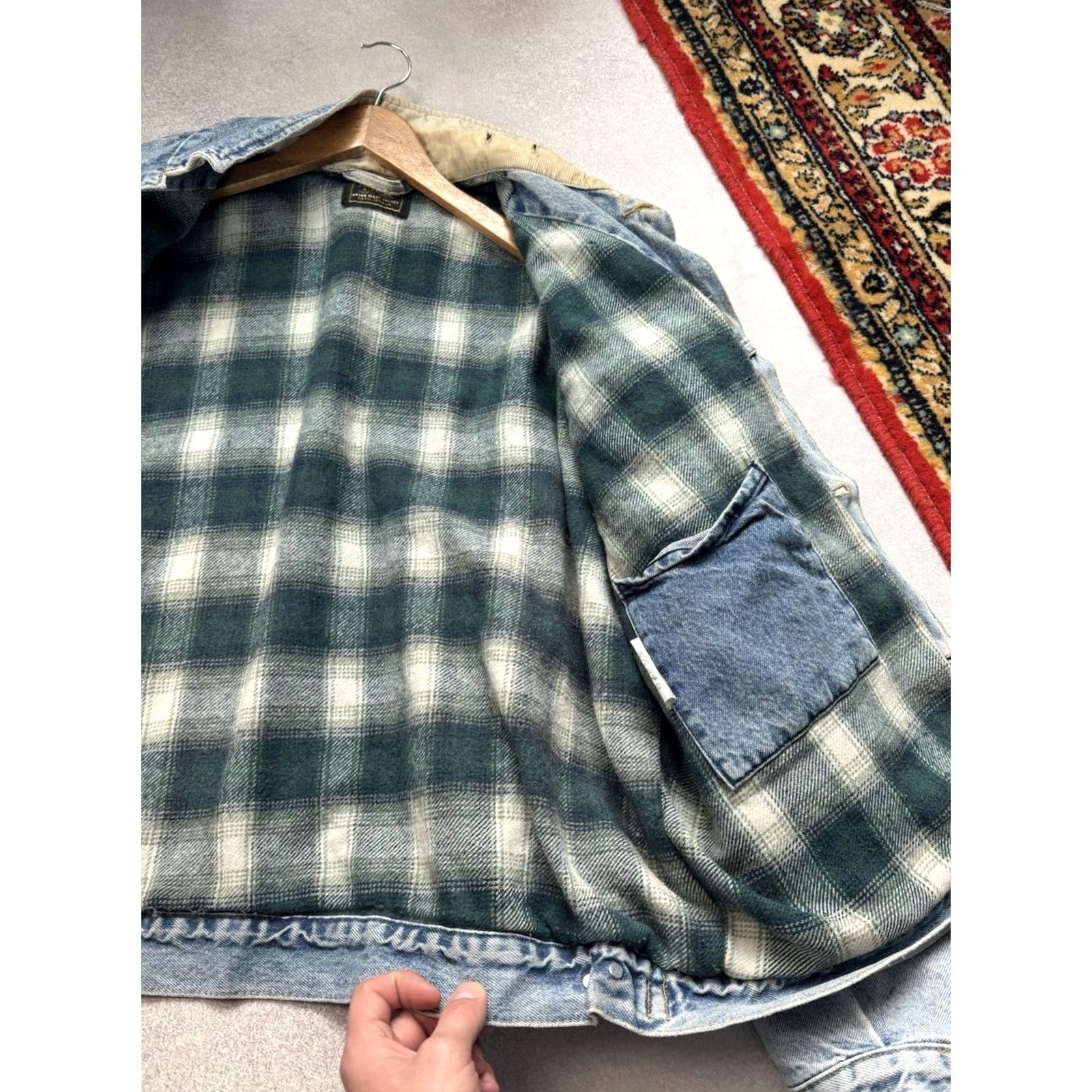 Lee VINTAGE Lee Jacket denim blue size XL Mens 90s Style Button Up Pockets Bomber Casual Workwear Size US 36 / EU 52 - 6 Thumbnail